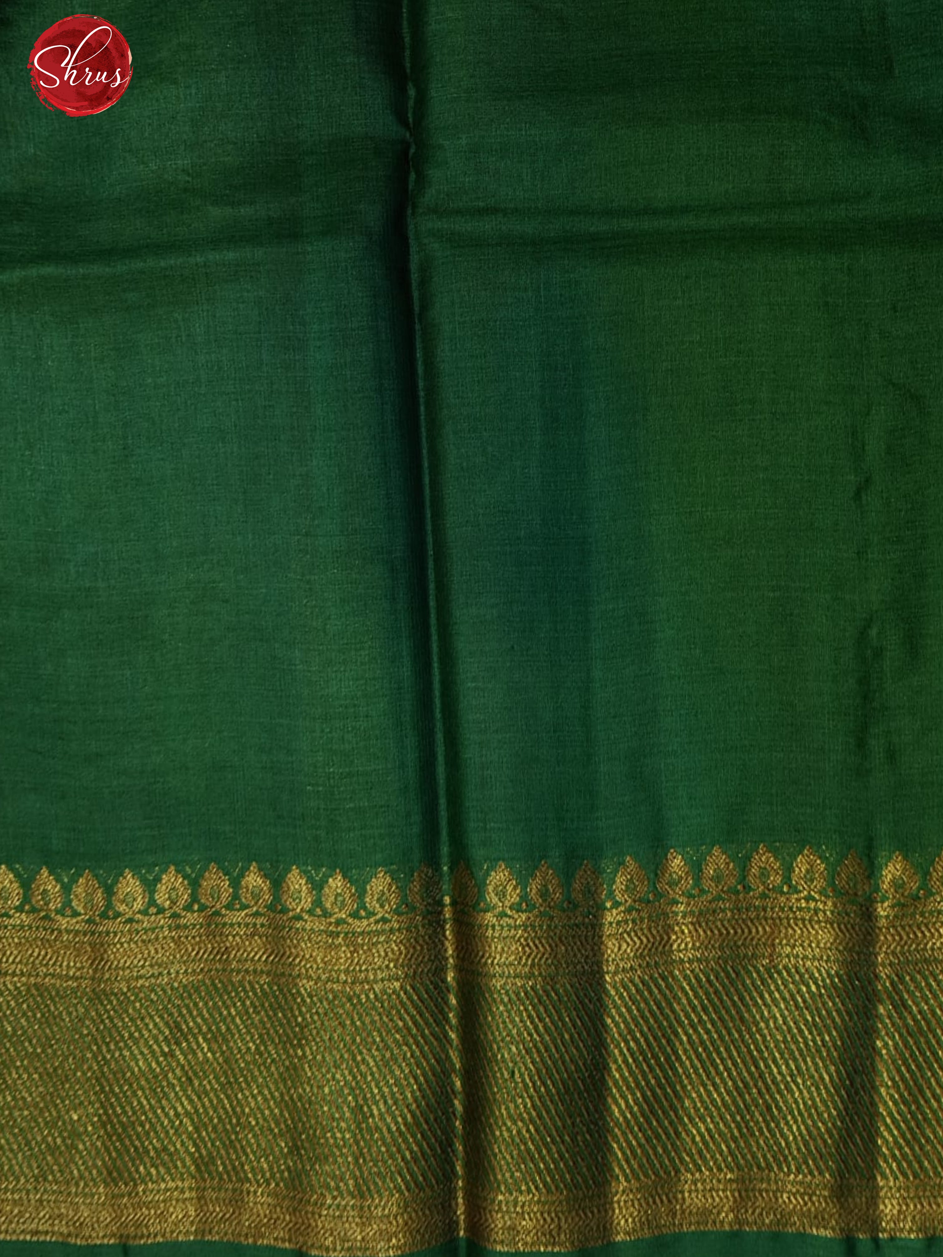 Brown & Green - Tussar with zari woven floral chakra motifs on the body & Zari Border - Shop on ShrusEternity.com