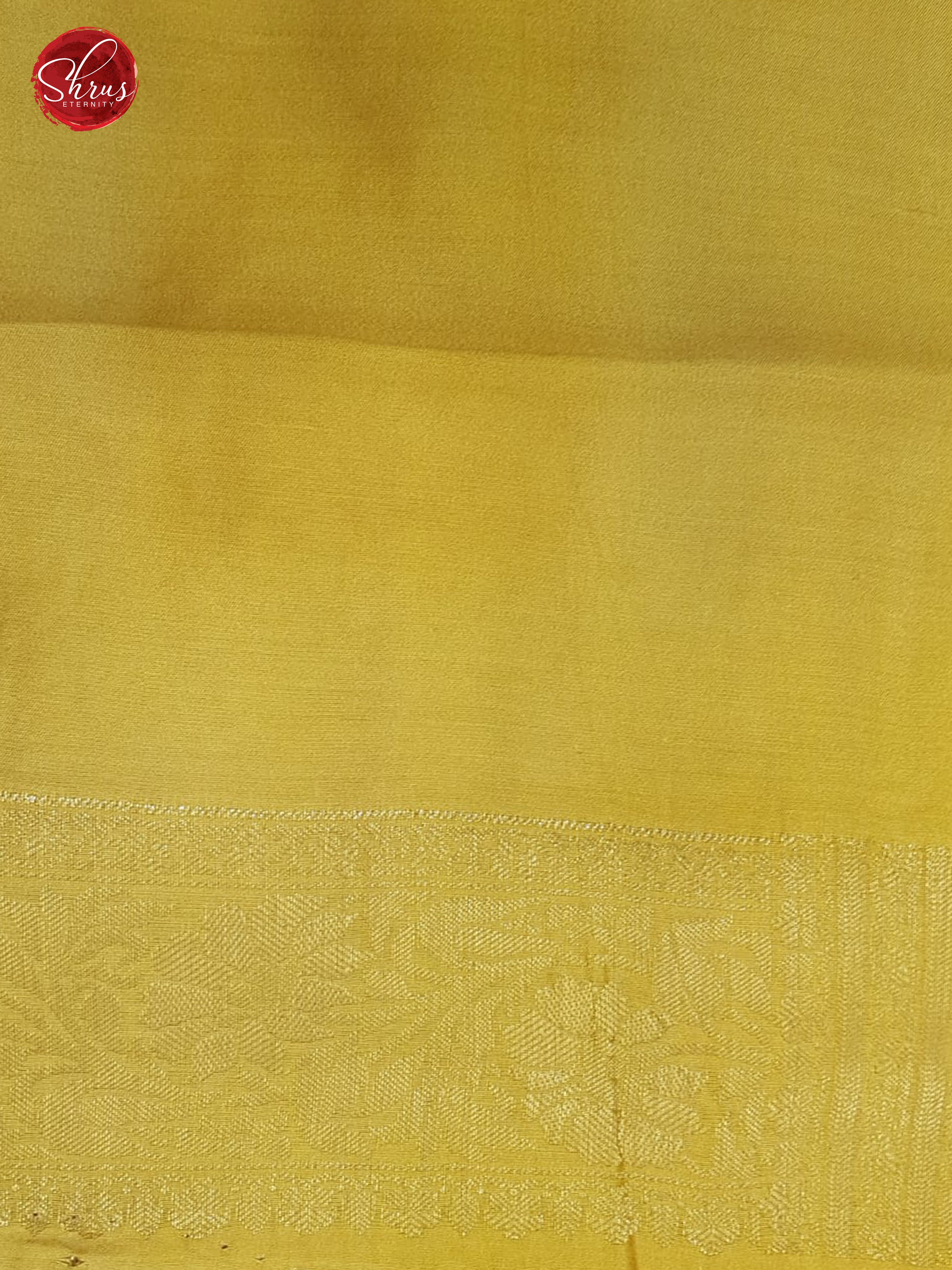Yellow (Single Tone)-Tussar with floral print , zari motifs on the body& Zari Border - Shop on ShrusEternity.com