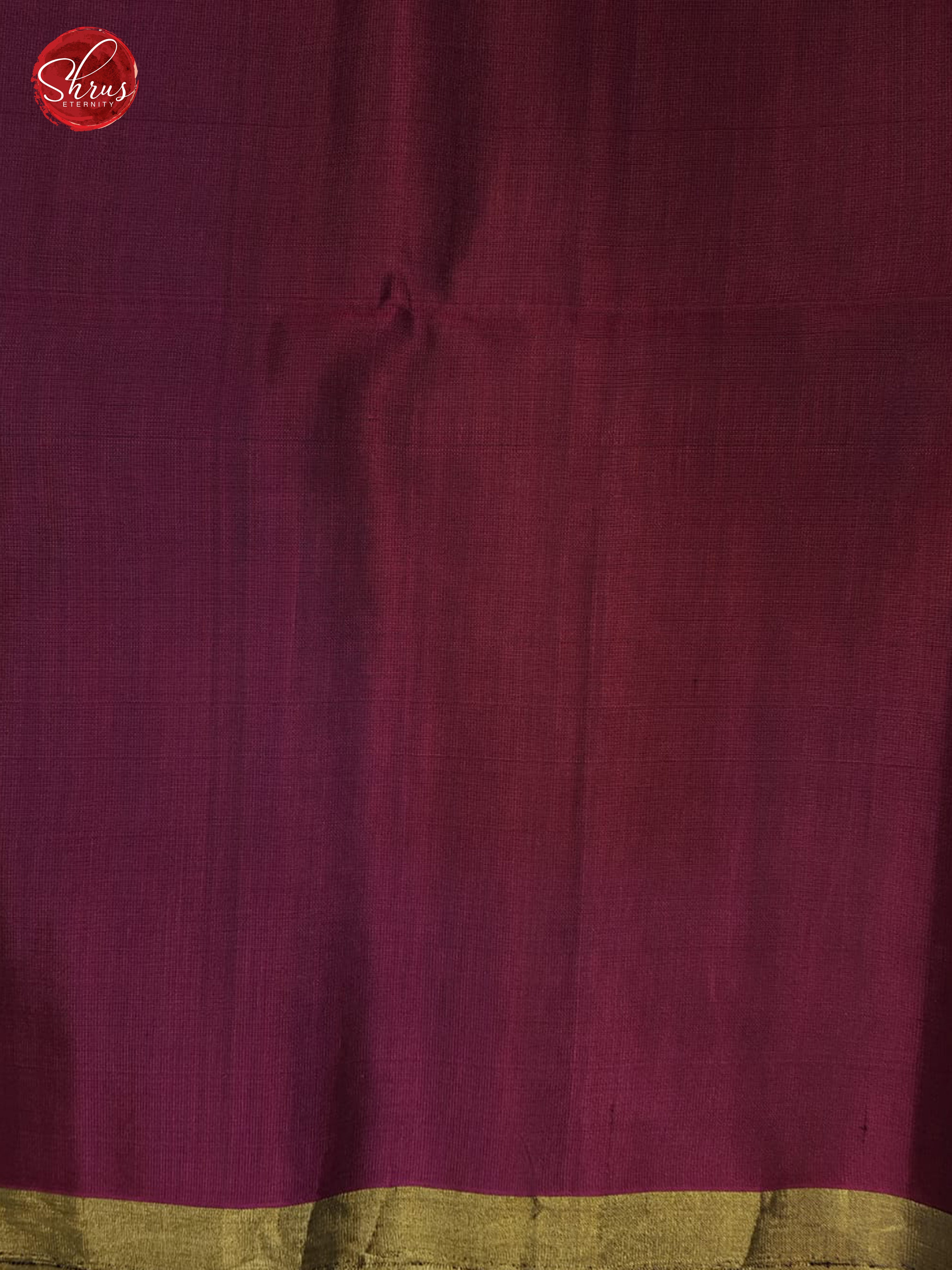 Blue & Majenta Pink - Borderless Silk (half-Pure) with Zari woven stripes on the body - Shop on ShrusEternity.com