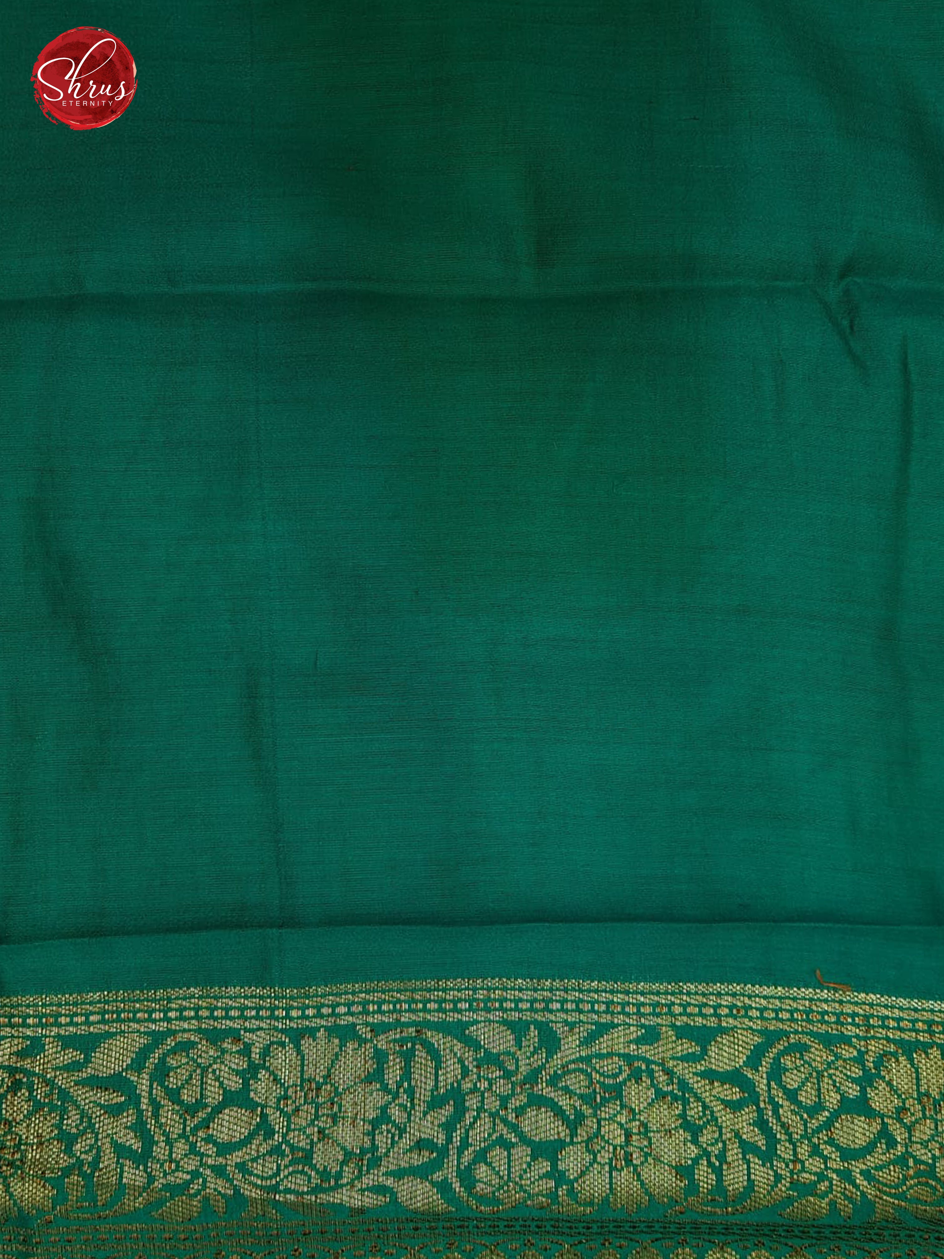Wine & Green - Tussar with floral pattern on the body & contrast zari Border - Shop on ShrusEternity.com