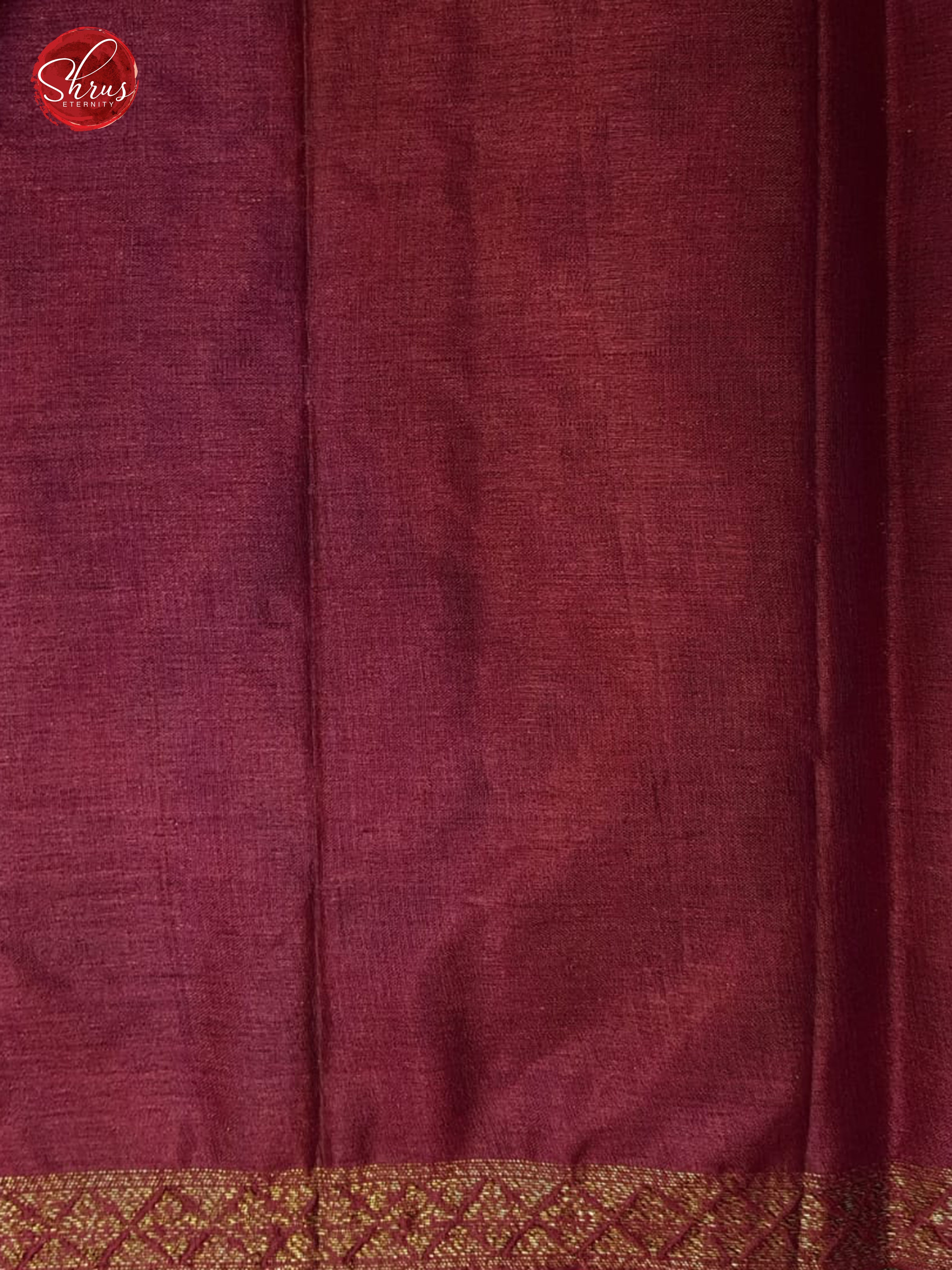 Green & Pink - Borderless Tussar with zari woven motifs on the body - Shop on ShrusEternity.com