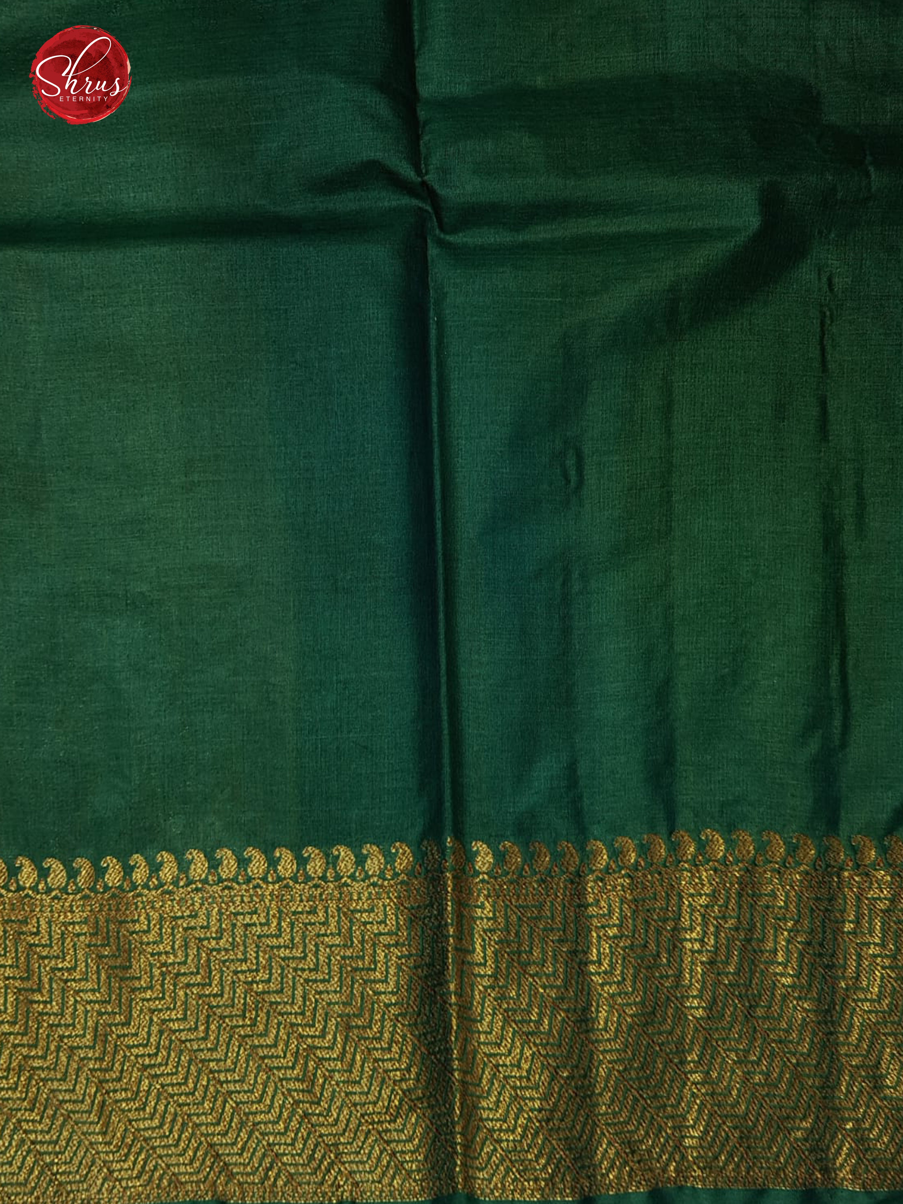 Mustard & Green - Tussar with zari woven floral chakra motifs on the body & Zari Border - Shop on ShrusEternity.com