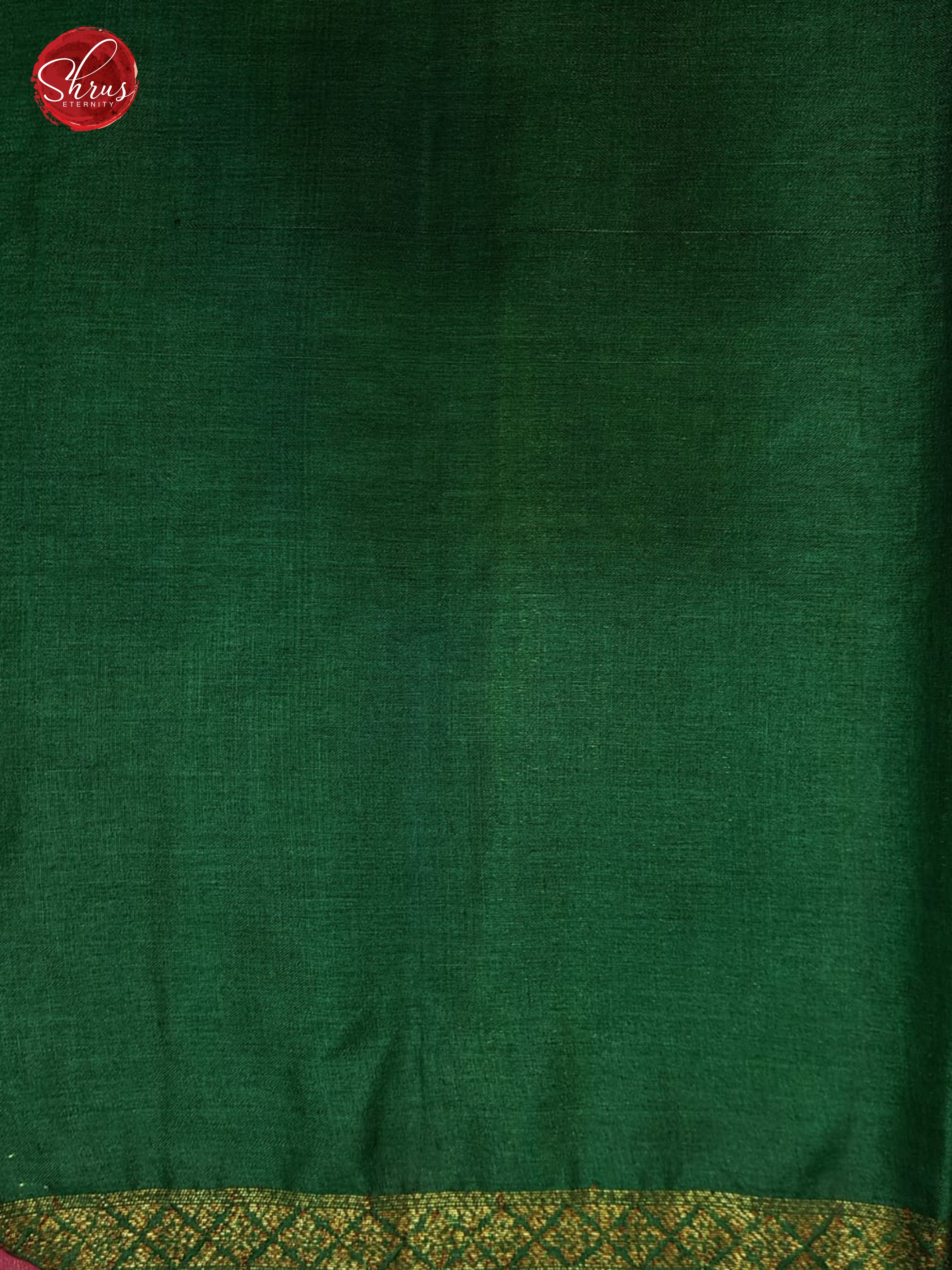 Pink & Green - Borderless Tussar with zari woven brocade on the body - Shop on ShrusEternity.com