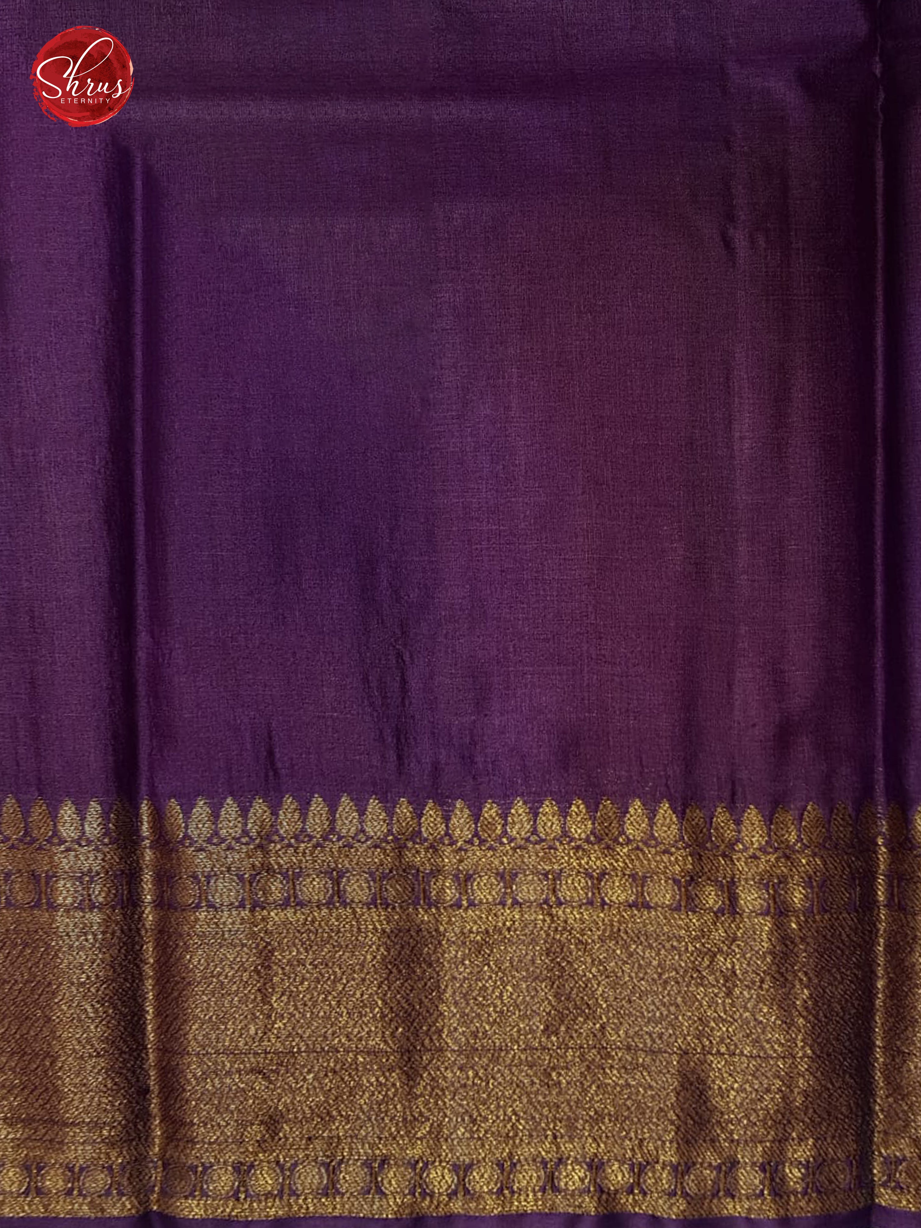 Red & Purple - Tussar with zari woven floral buttas on the body & Zari Border - Shop on ShrusEternity.com