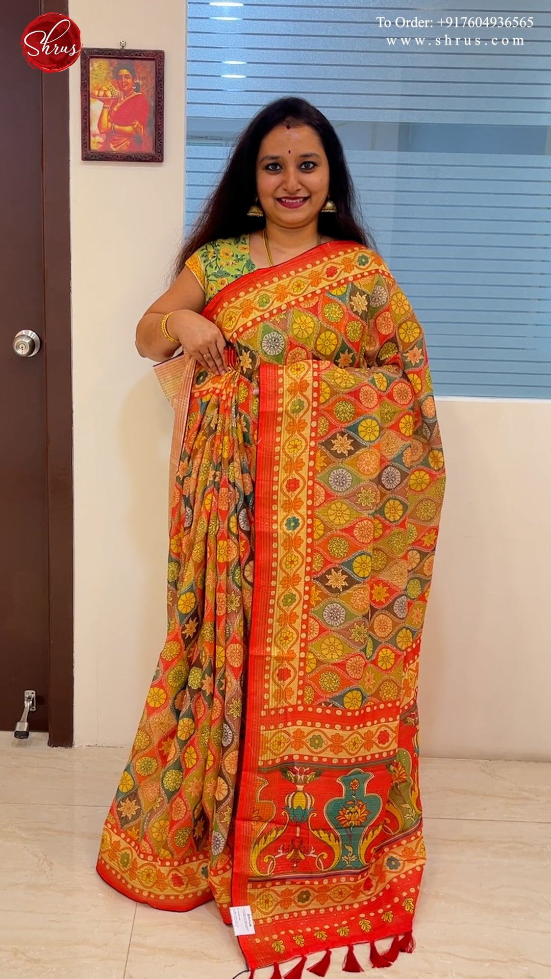 Multicolour - Artlinen Saree - Shop on ShrusEternity.com