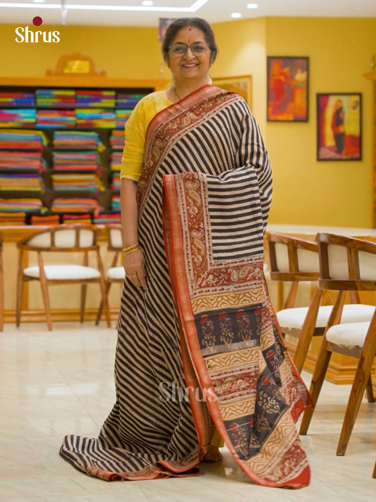 Chanderi Saree - EFS22297 - Shop on Shrus.com