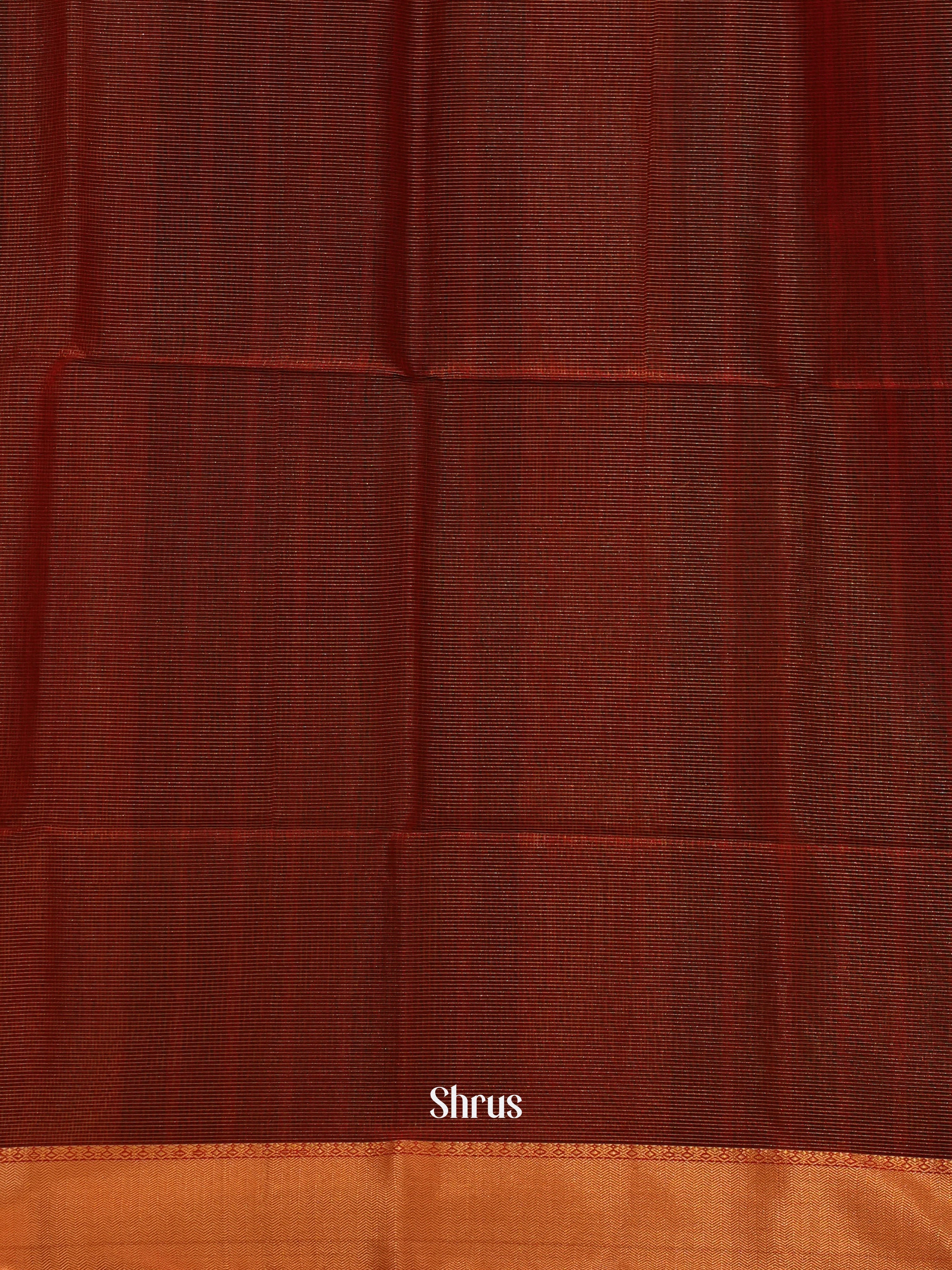 Black & Maroon - Maheshwari Silk Cotton Saree