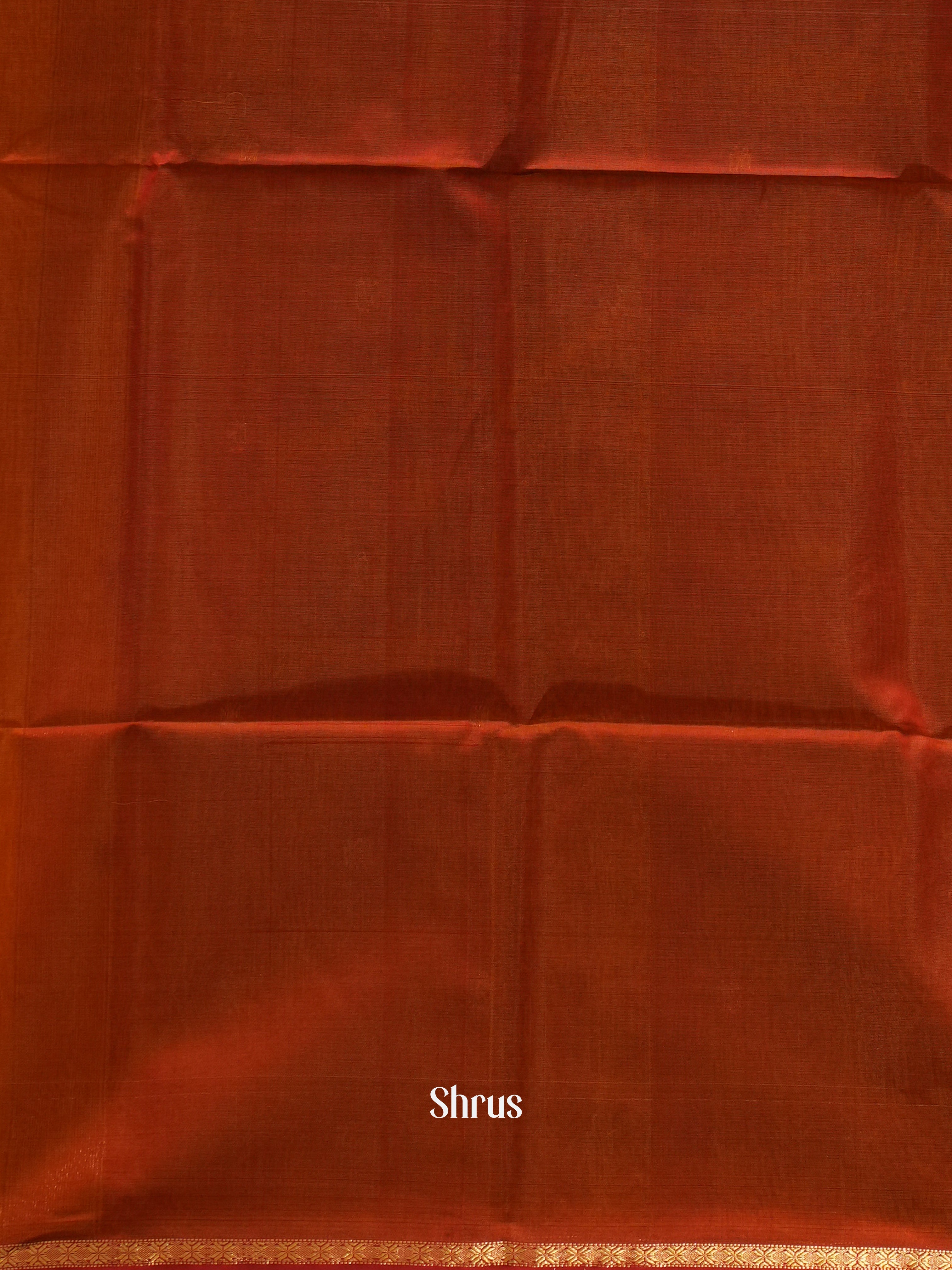 Mustard & Red - Maheshwari Silk Cotton Saree