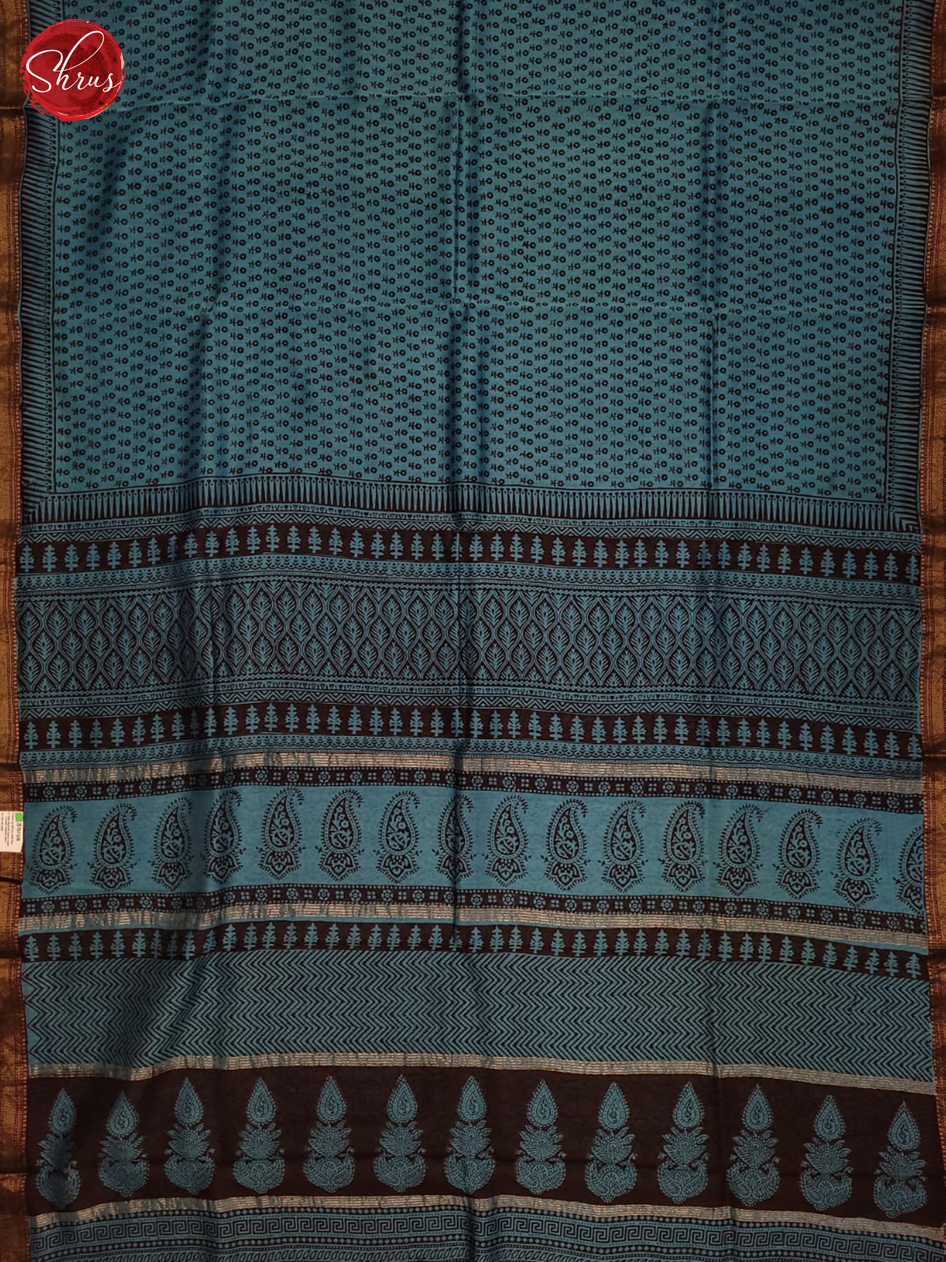 Blue & Black - Maheshwari silkcotton - Shop on ShrusEternity.com