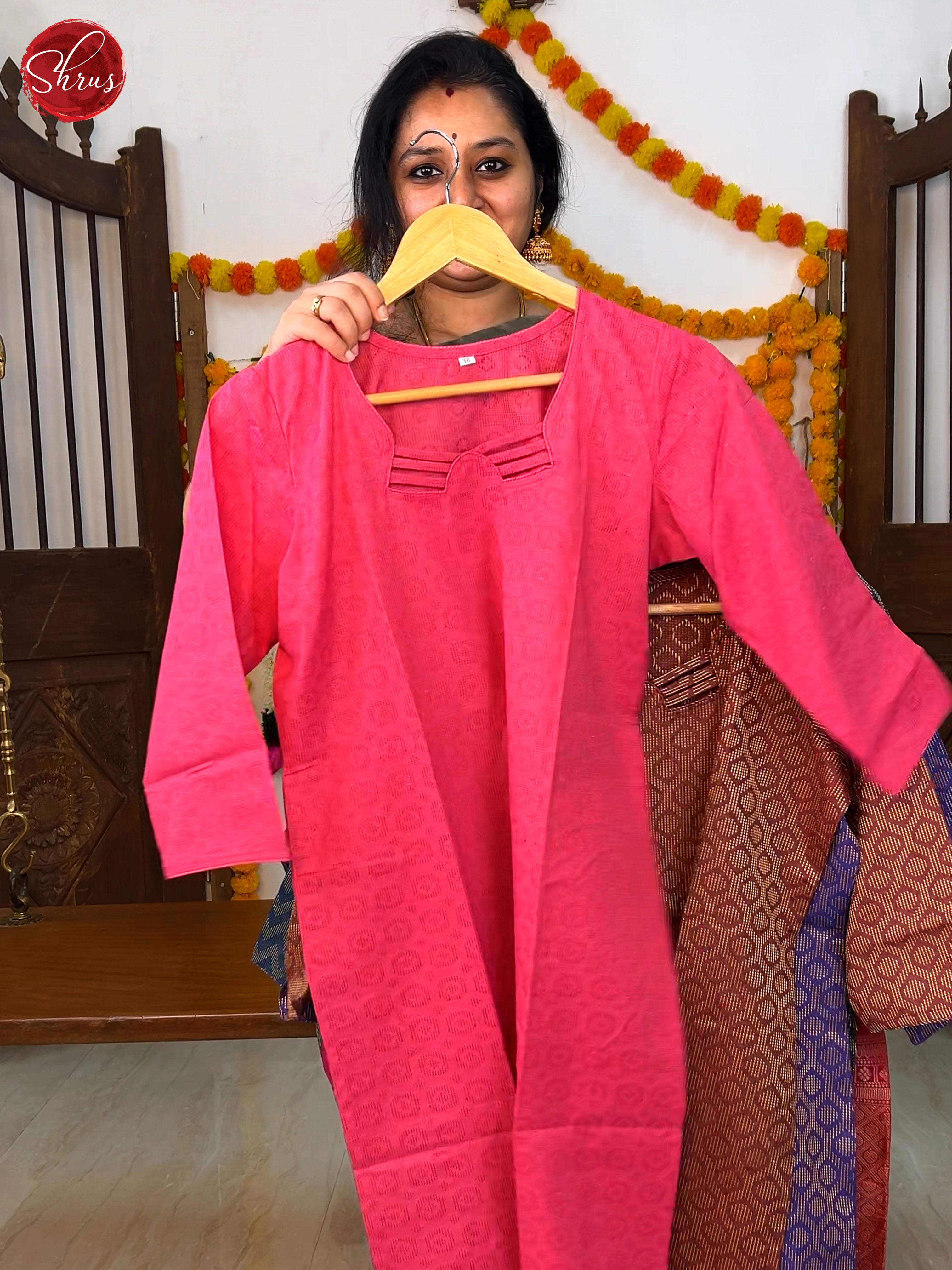 Pink- Pattern Readymade kurti - Shop on ShrusEternity.com