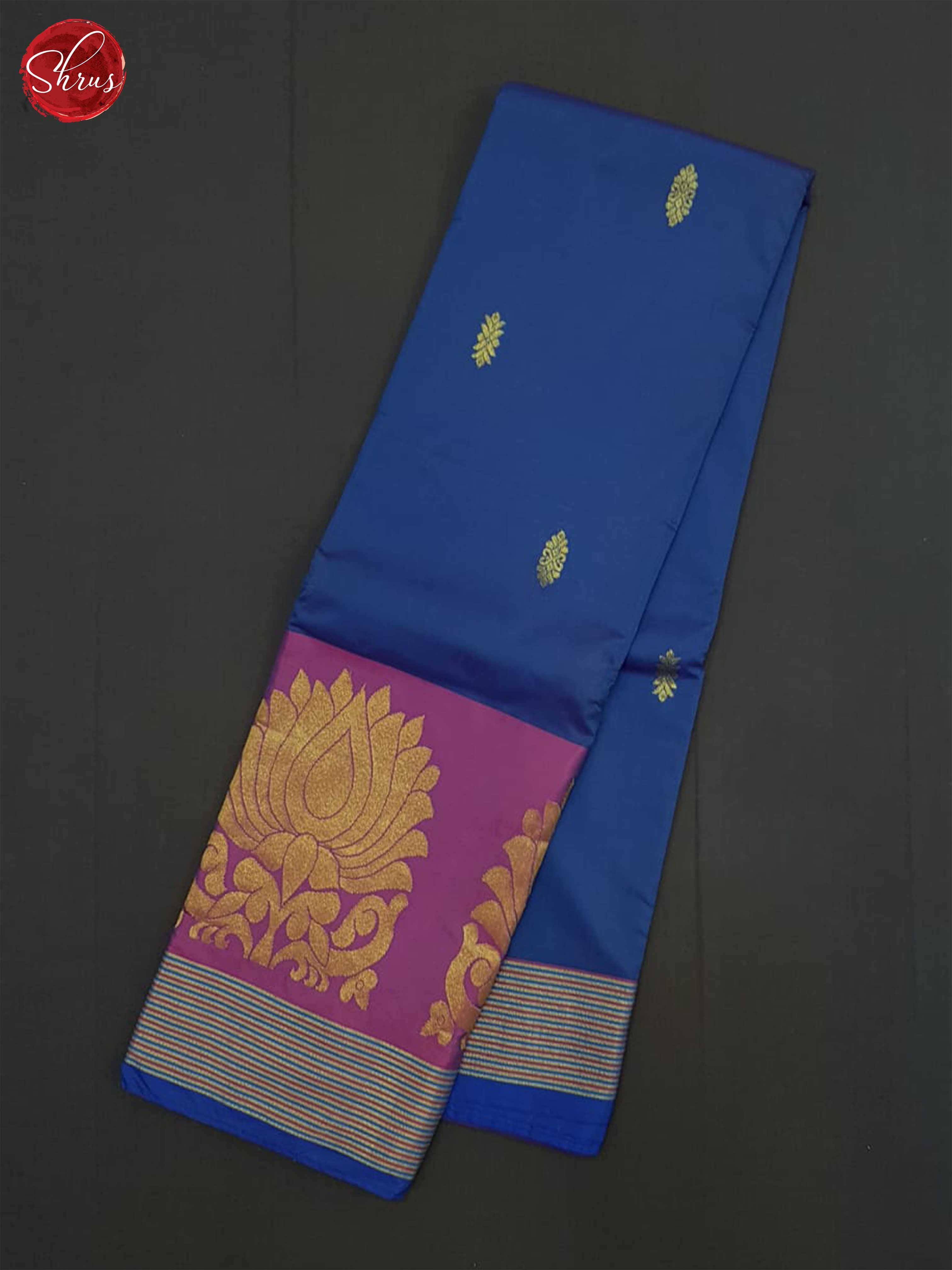 Blue and maroon- semi soft silk saree - Shop on ShrusEternity.com