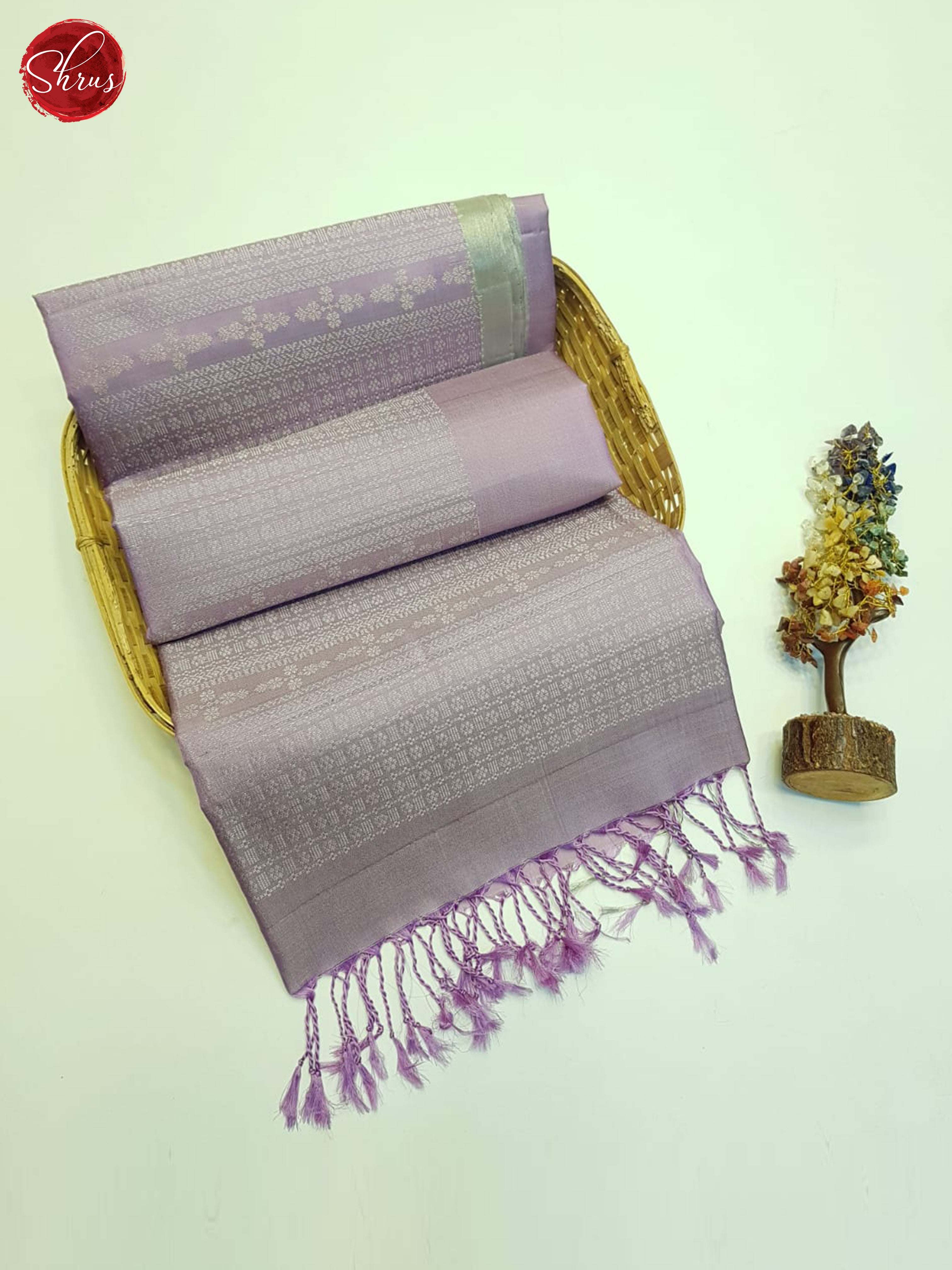 Lavender(Single tone)-Soft silk saree - Shop on ShrusEternity.com