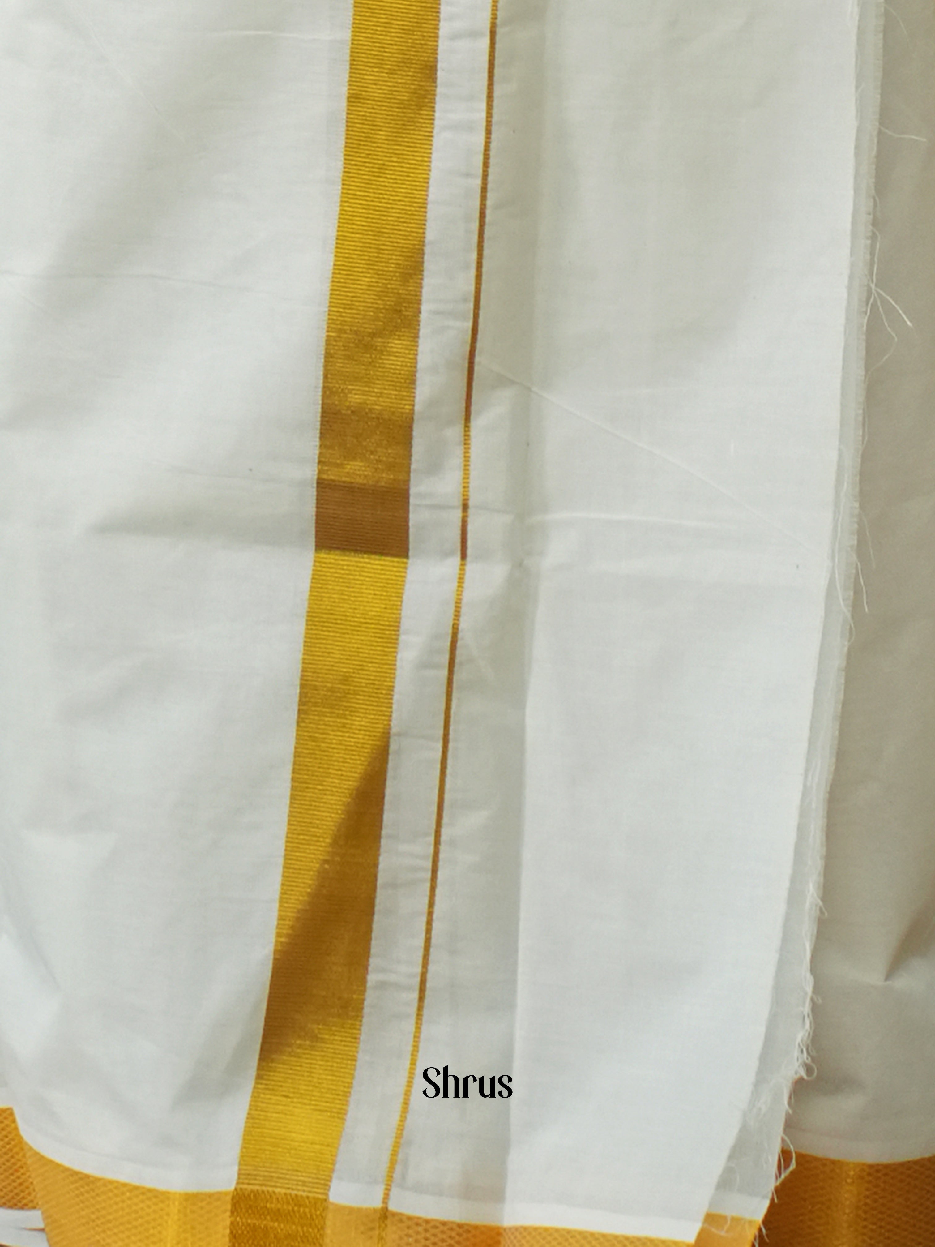 White & Gold - Dhoti - Shop on ShrusEternity.com