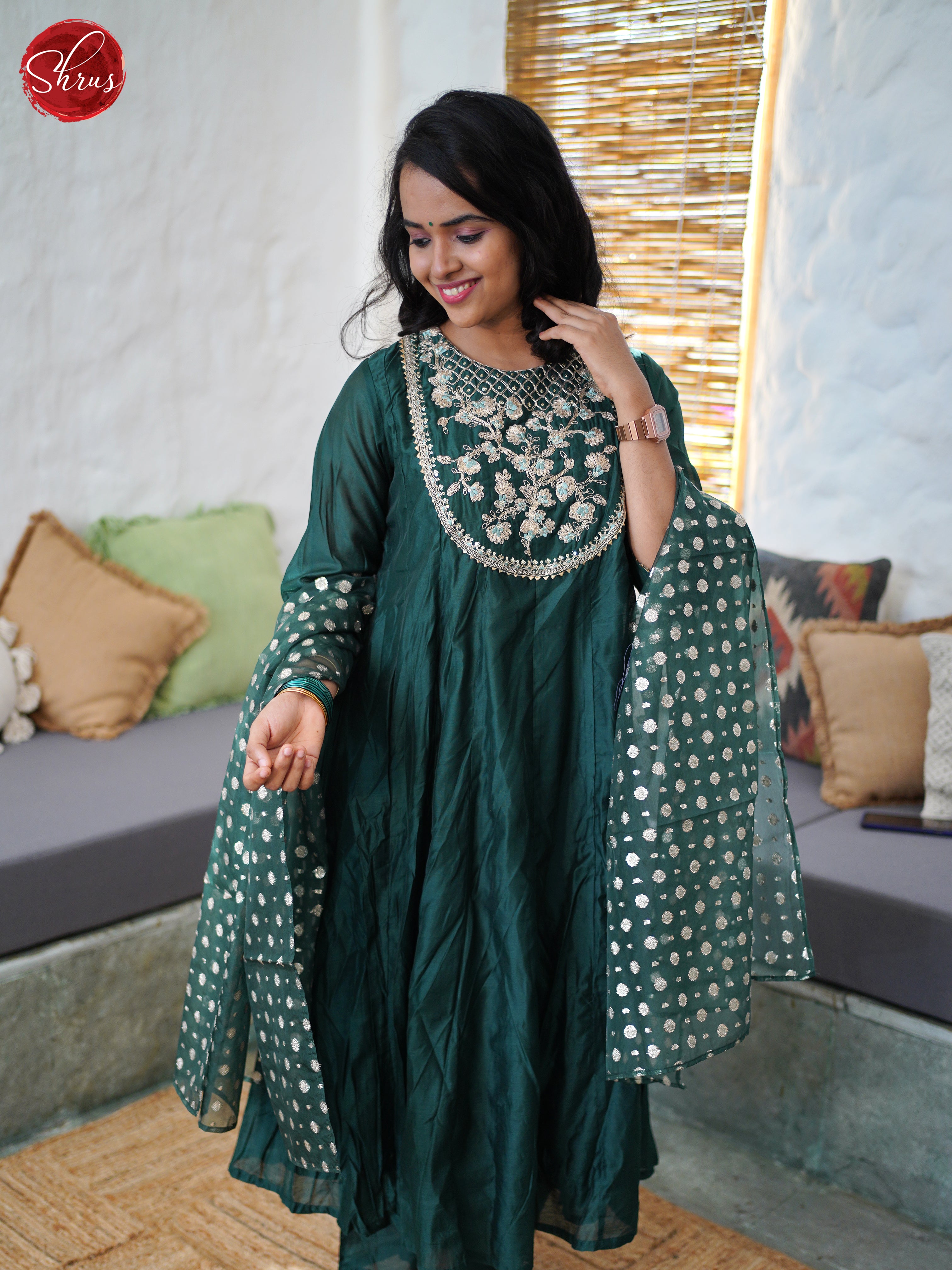 Green -3pc embroidered Readymade Suits - Shop on ShrusEternity.com