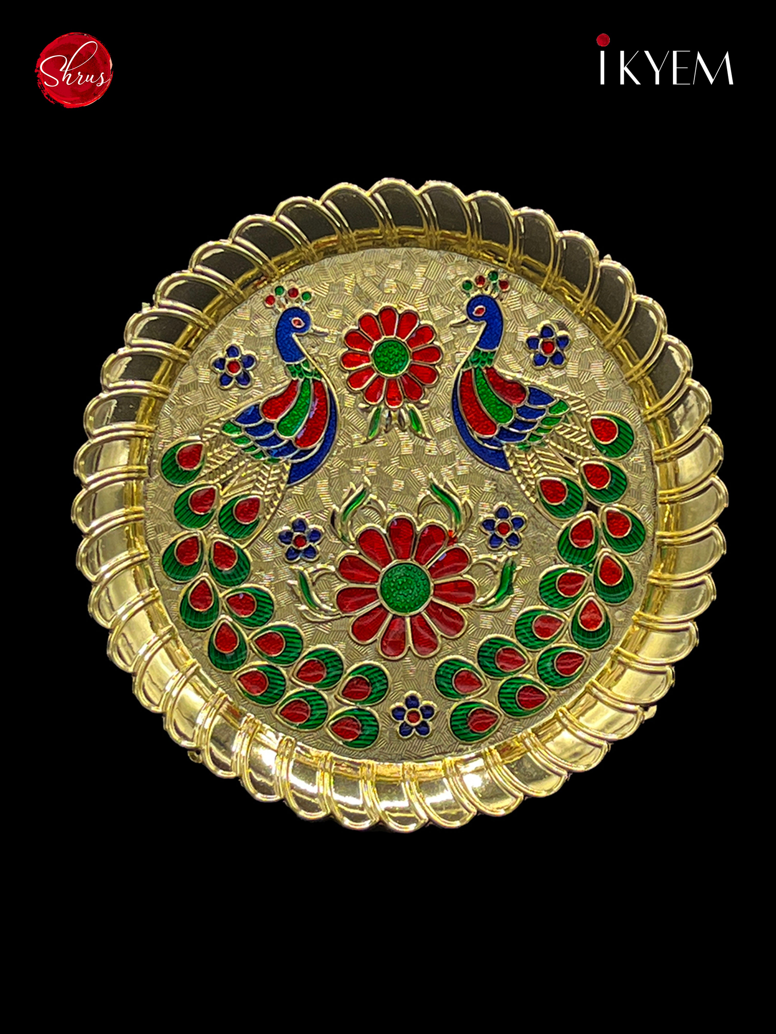 3H03059 - Meenakari Plate - Shop on ShrusEternity.com