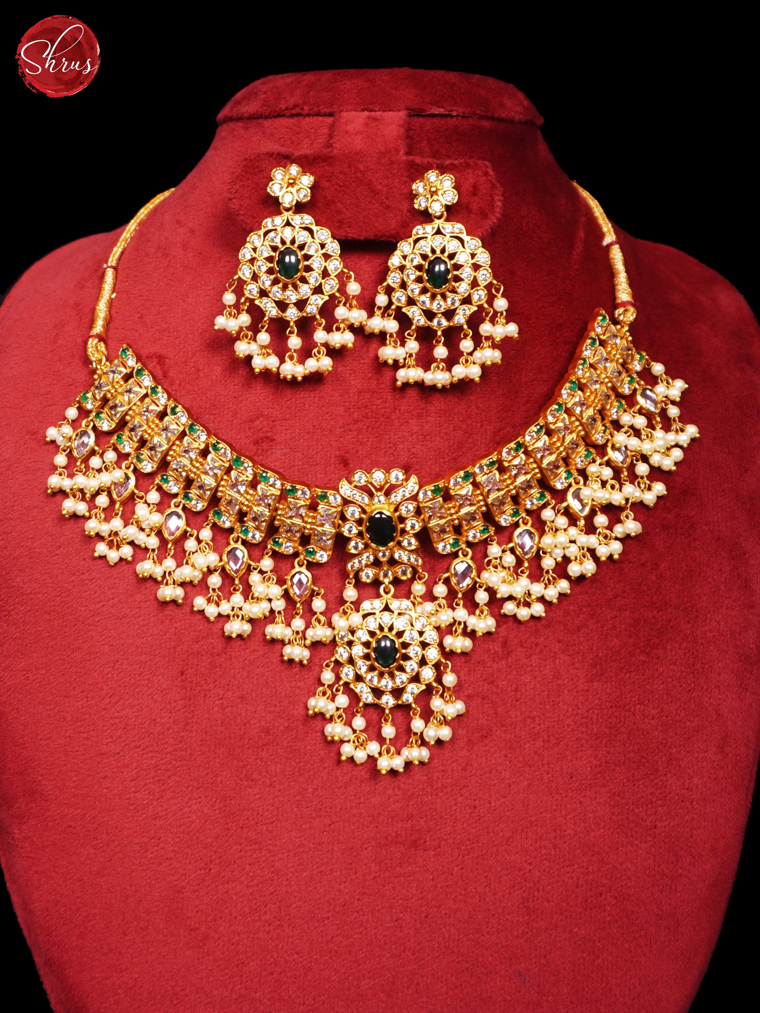 3H05043 - NECK PIECE & EARRINGS - Shop on ShrusEternity.com