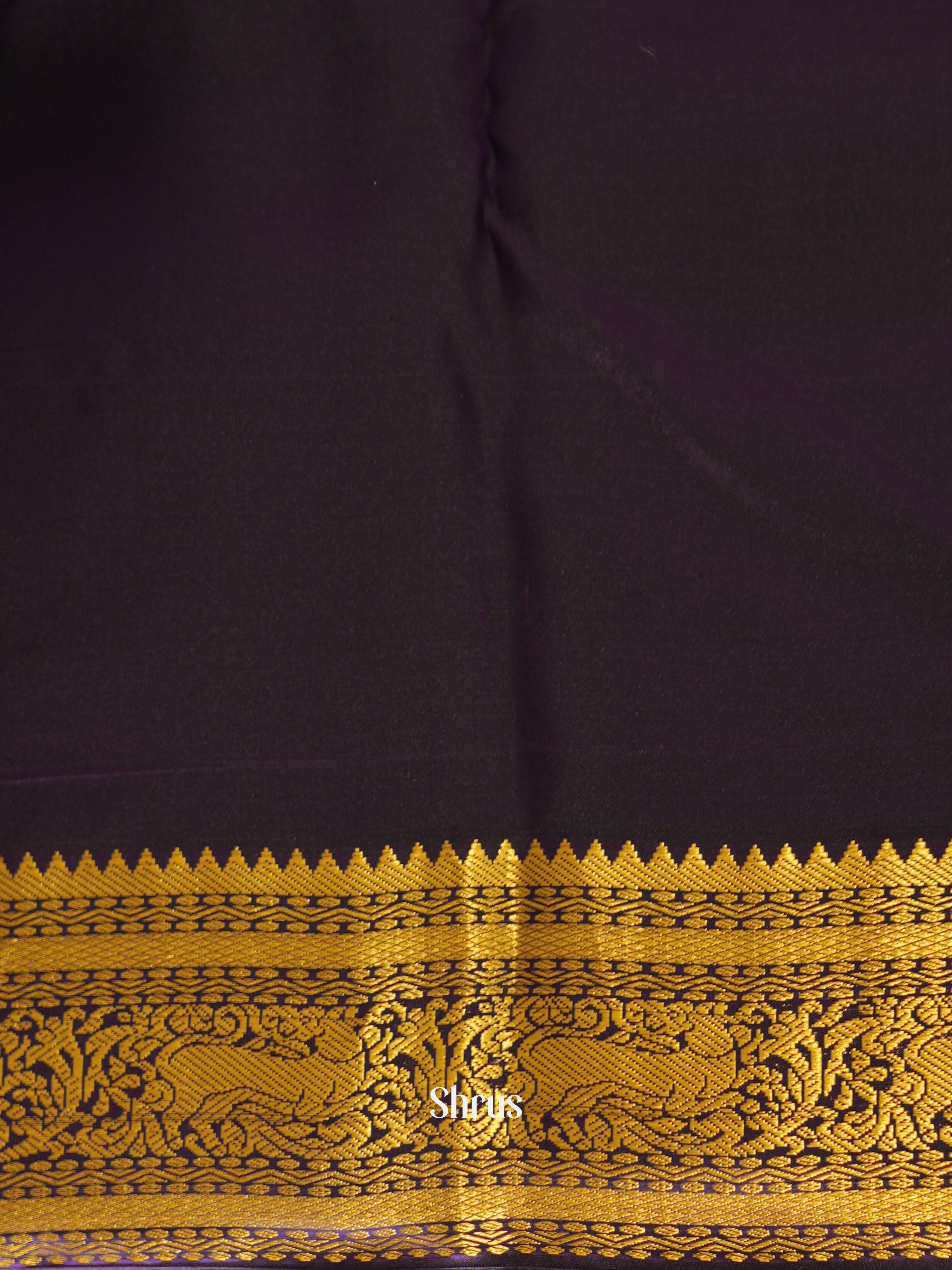 Teal & Violet - Kanchipuram Silk Saree