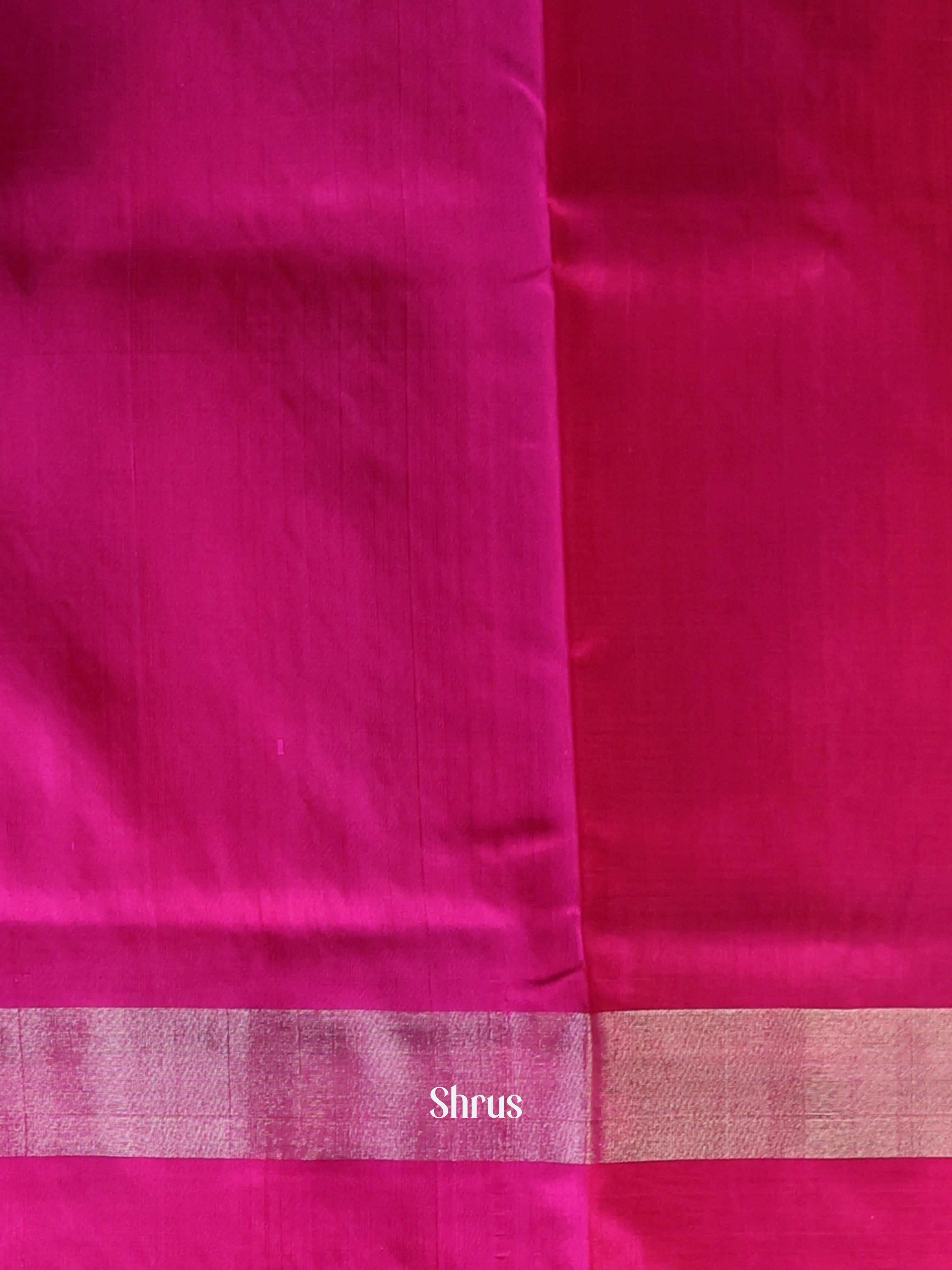 Orange & Pink - Uppada silk Saree