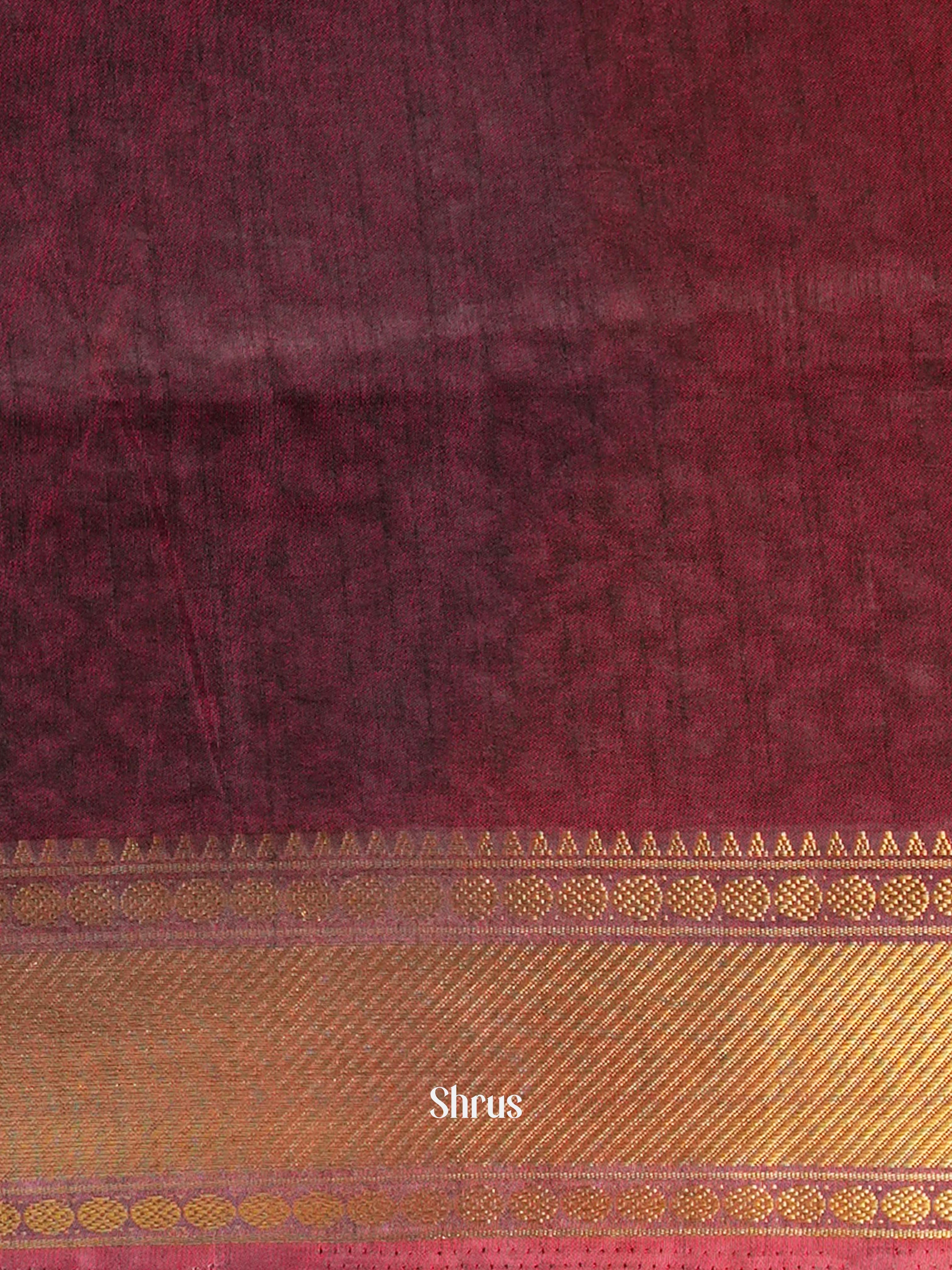 Red & Maroon - Semi Patola Saree