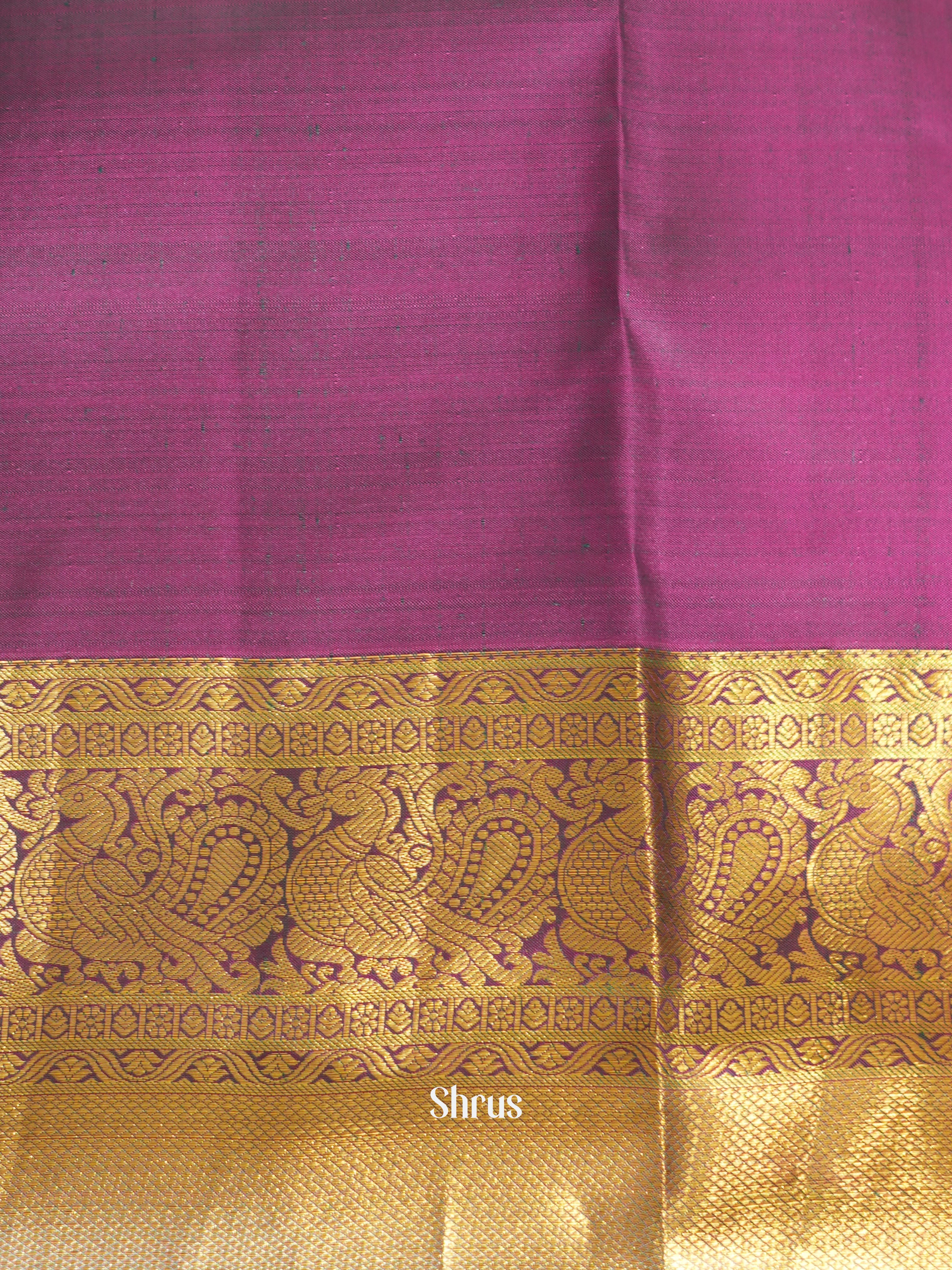 Teal & Purple - Kanchipuram silk saree