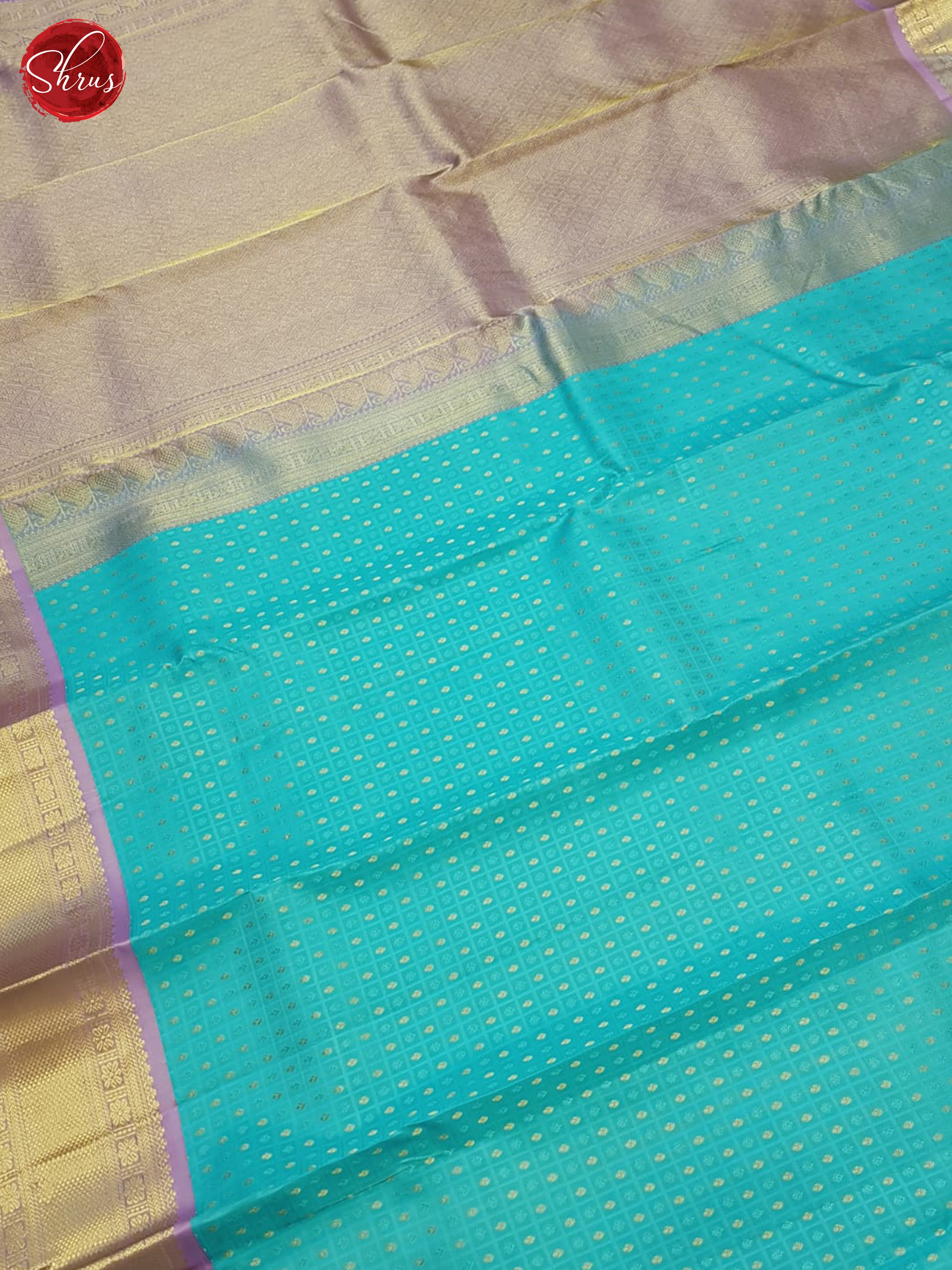 Blue And Lavender - Kanchipuram silk saree - Shop on ShrusEternity.com