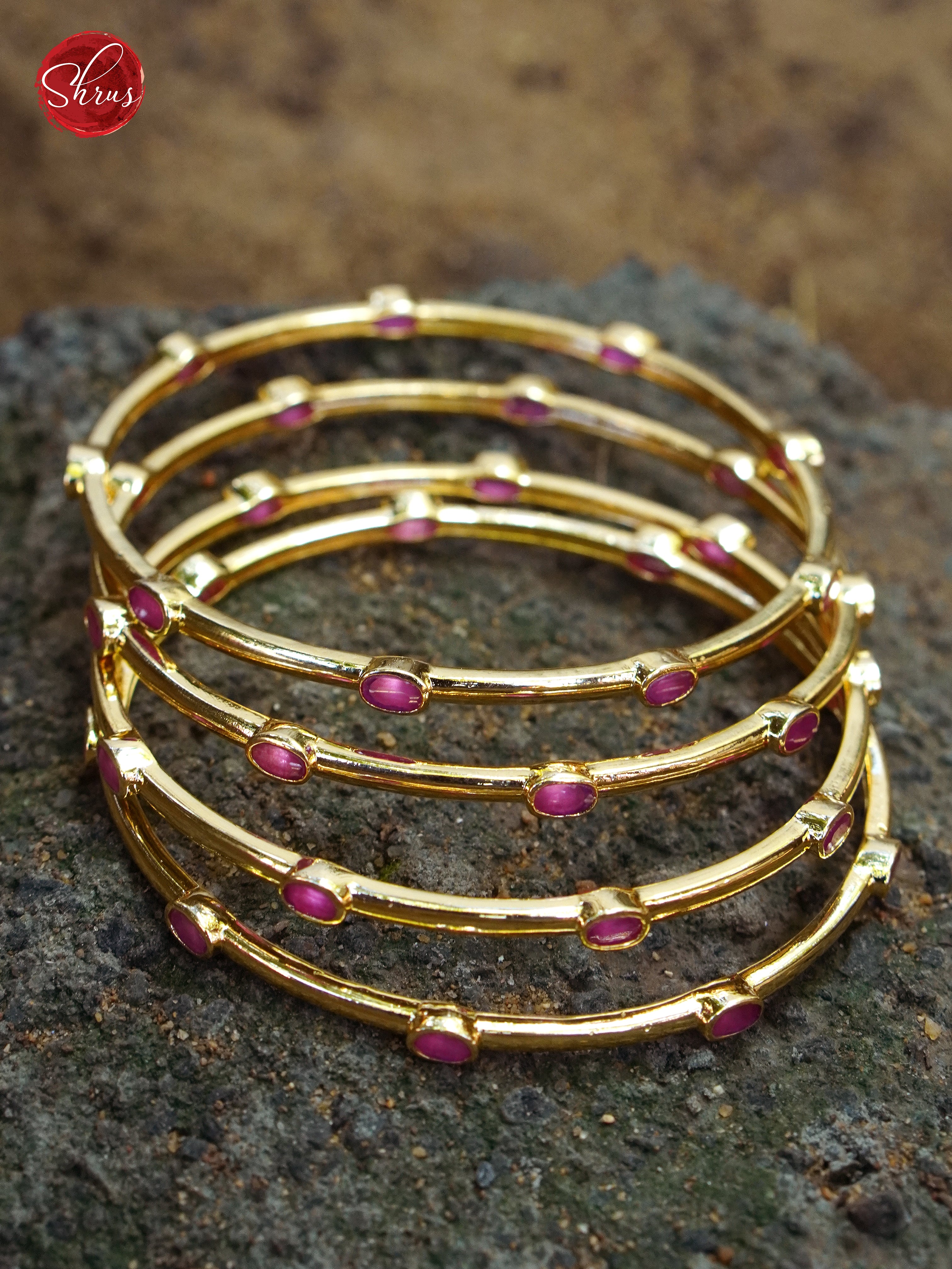 REd stone Bangles - Accessories