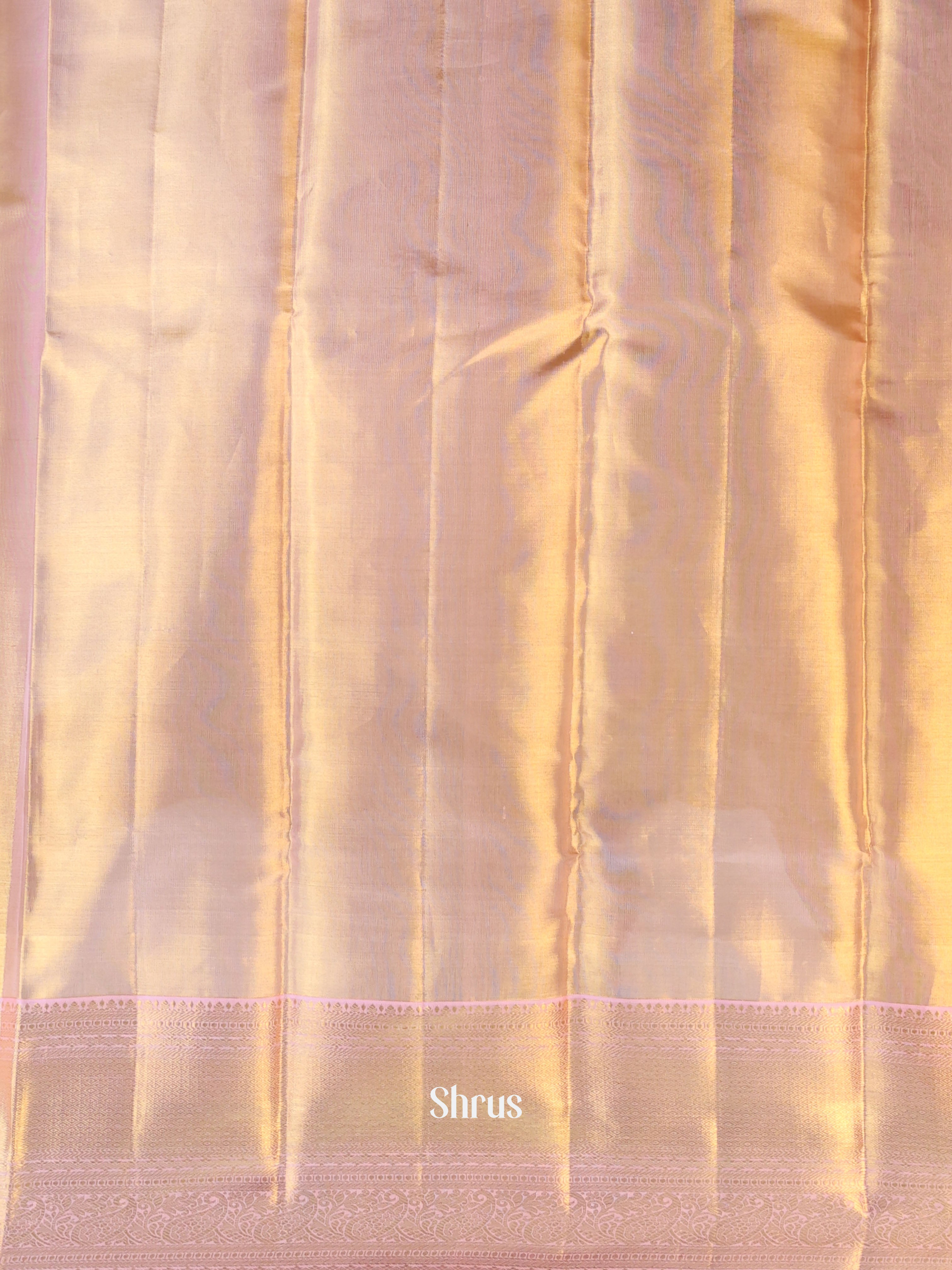 Gold & baby pink - Kanchipuram silk Saree