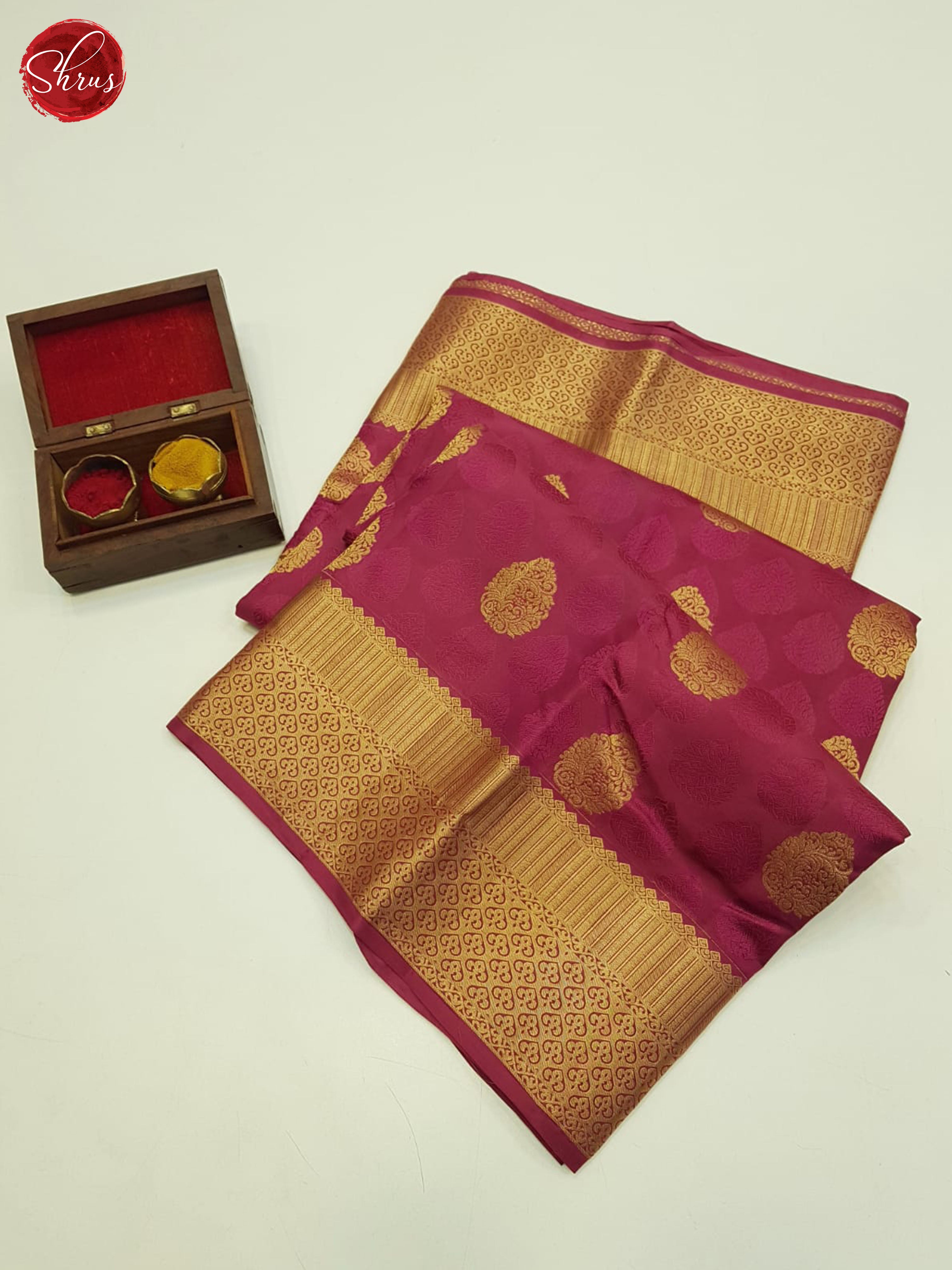 Pink(Single tone)- Kanchipuram silk Saree - Shop on ShrusEternity.com