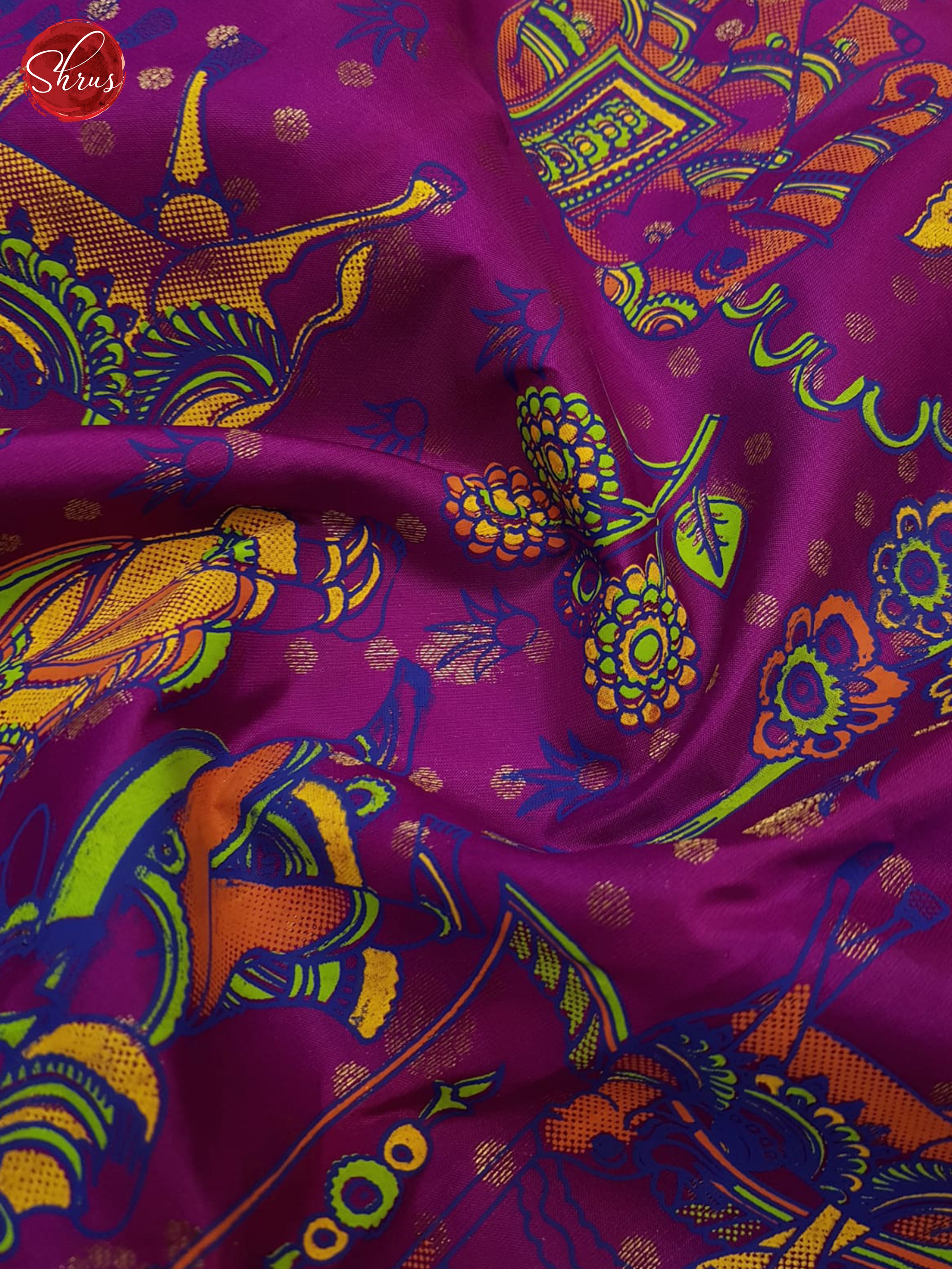 Purple & Blue - Soft Silk Saree - Shop on ShrusEternity.com