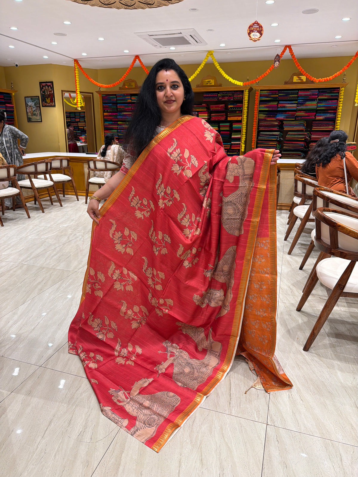Chennur-Print Saree - EJ23159 - Shop on Shrus.com