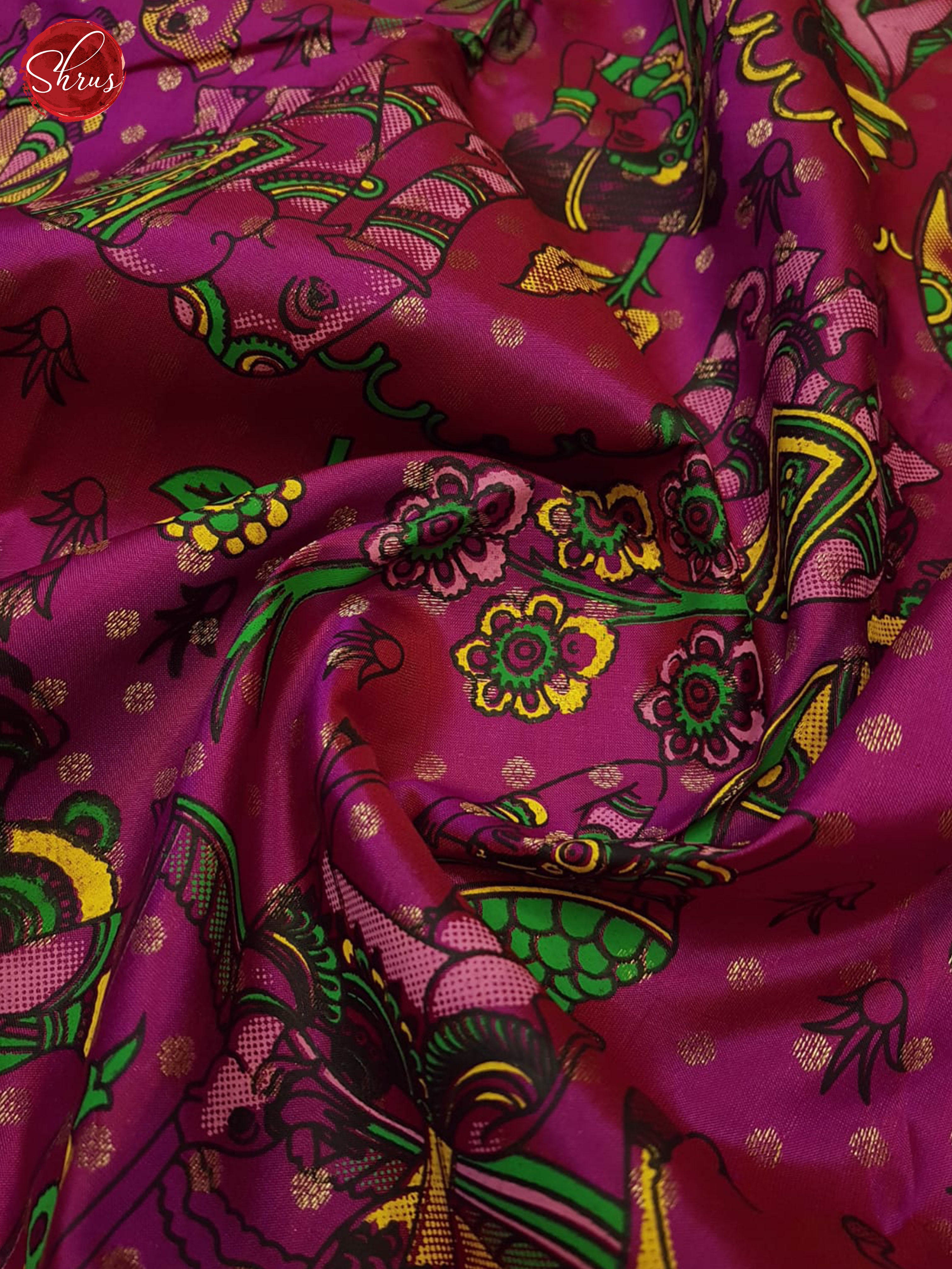 Pink & Mustard - Kanchipuram&nbsp; Silk Saree - Shop on ShrusEternity.com