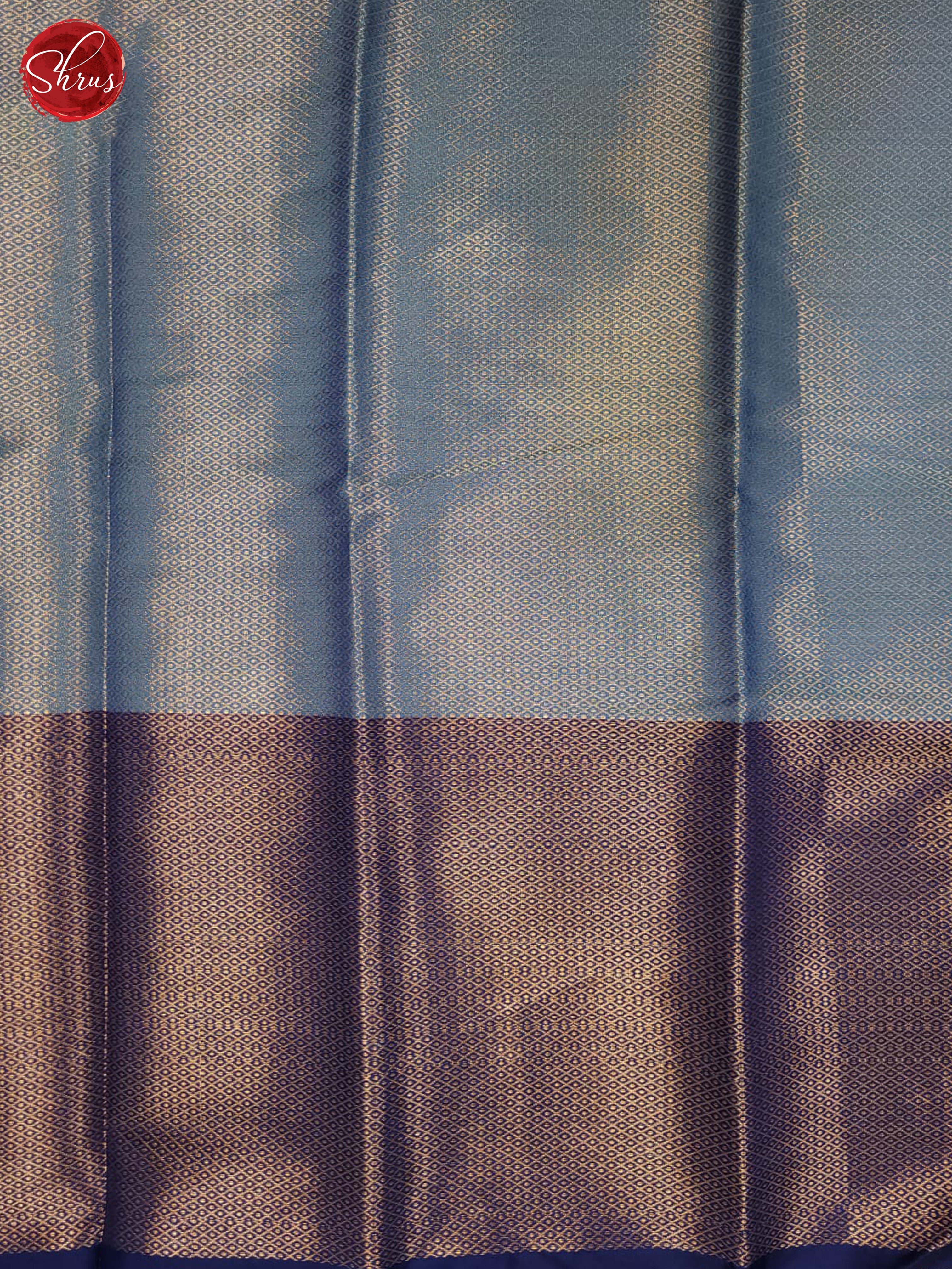 Blue & Dark Blue- Semi Kanchipuram Saree - Shop on ShrusEternity.com