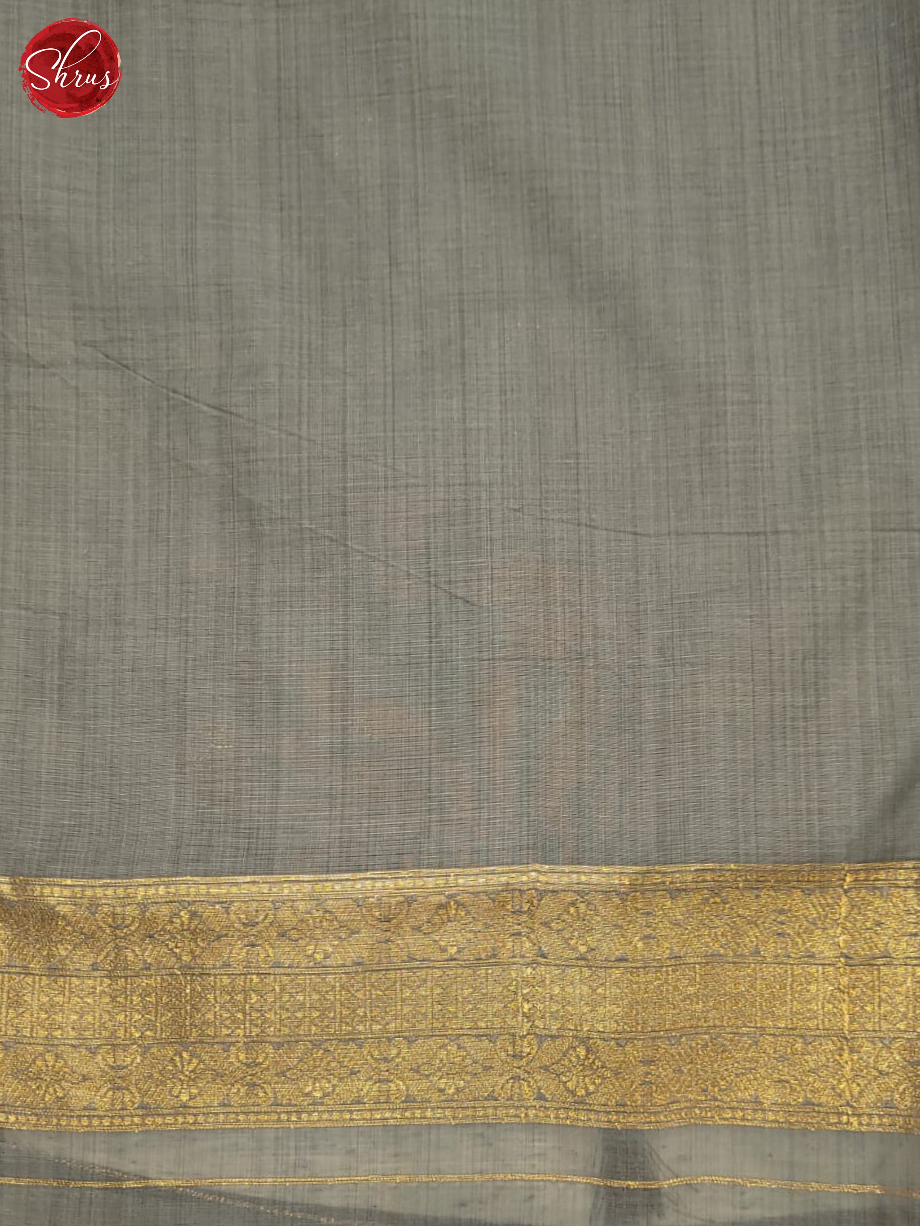 Grey(Single Tone)- Semi Banarasi Saree - Shop on ShrusEternity.com