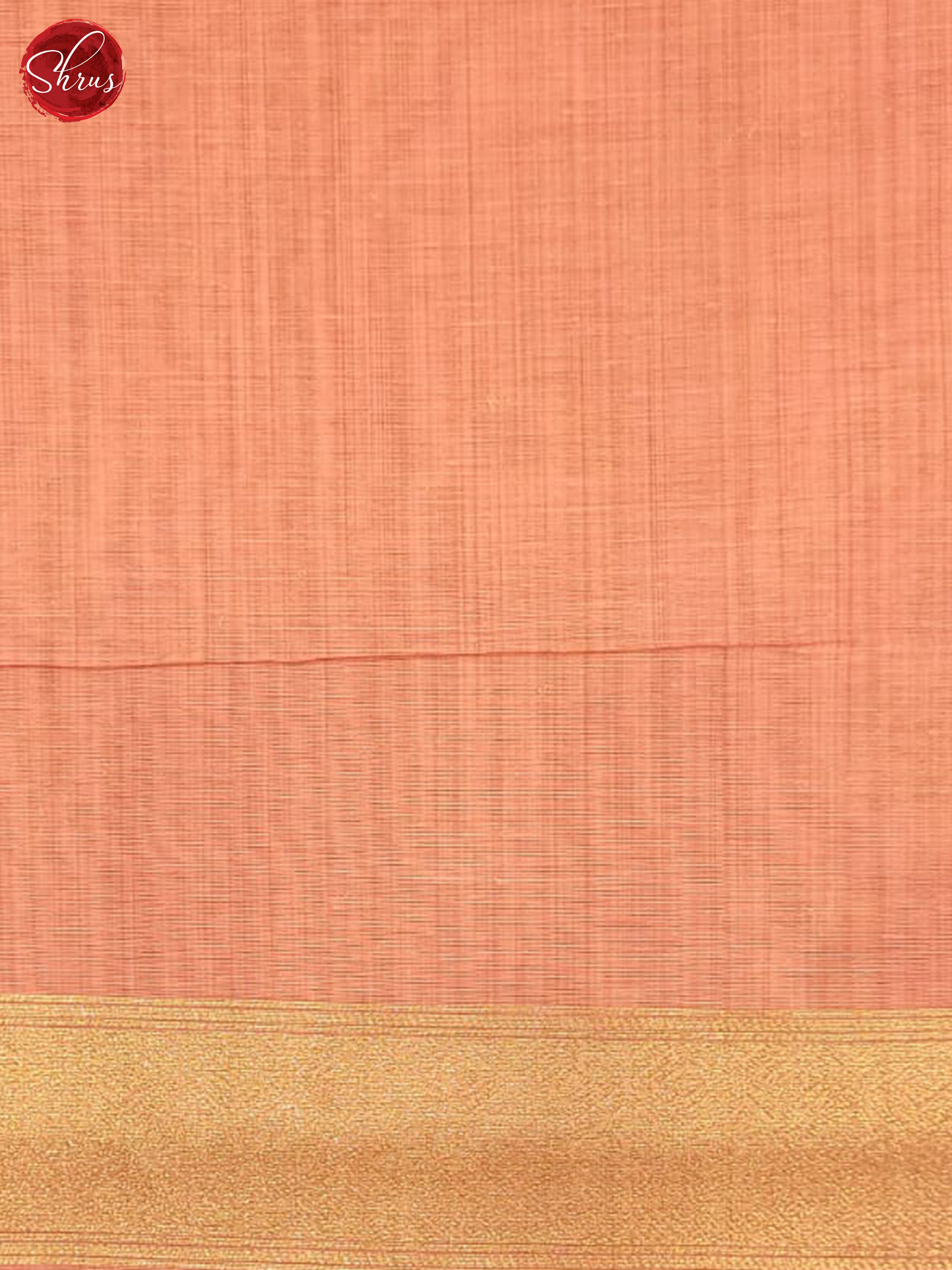 Peachish Pink(Single Tone) - Semi Banarasi Saree - Shop on ShrusEternity.com