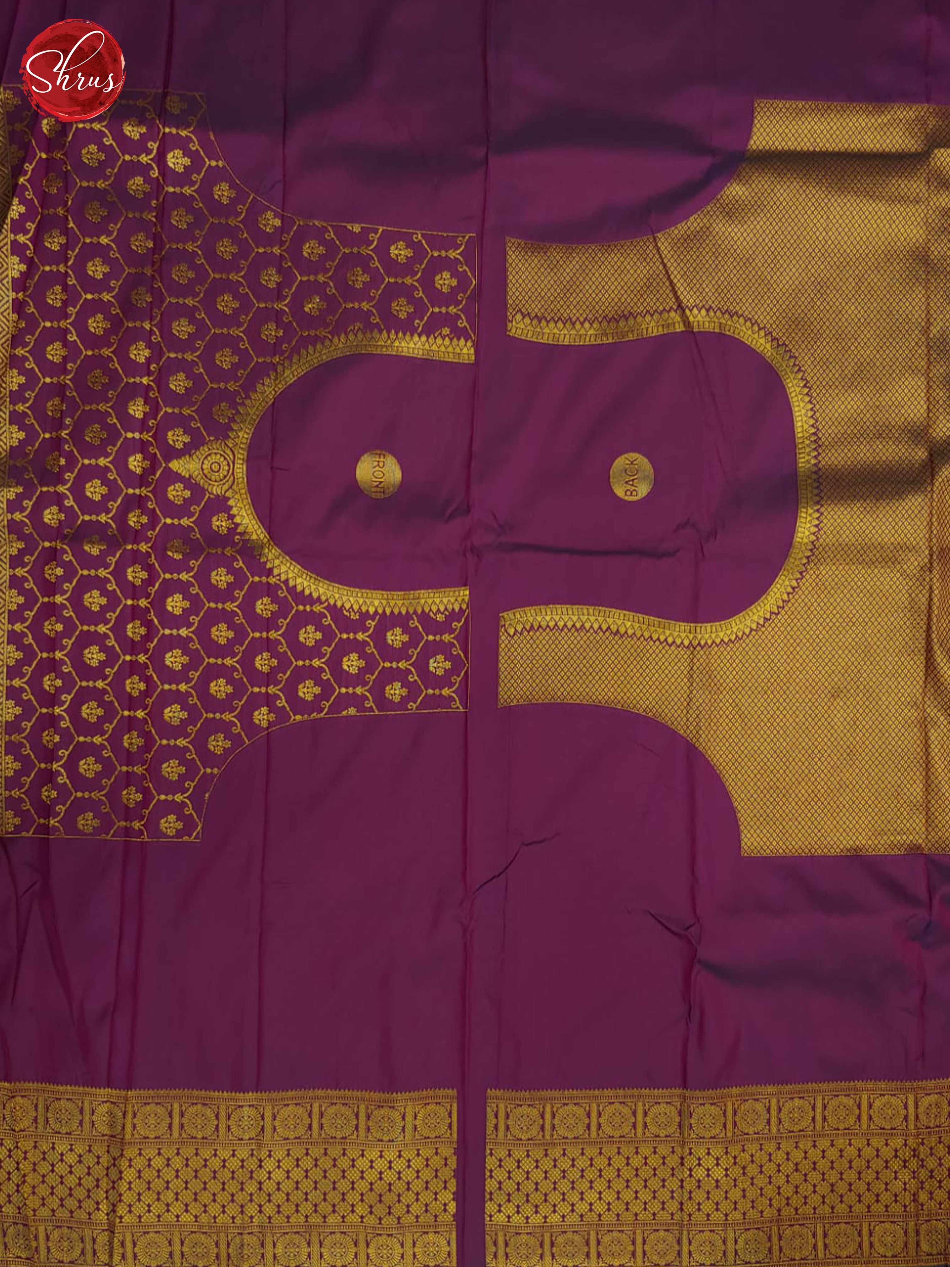 Blue & Purple- Semi kanchipuram saree - Shop on ShrusEternity.com