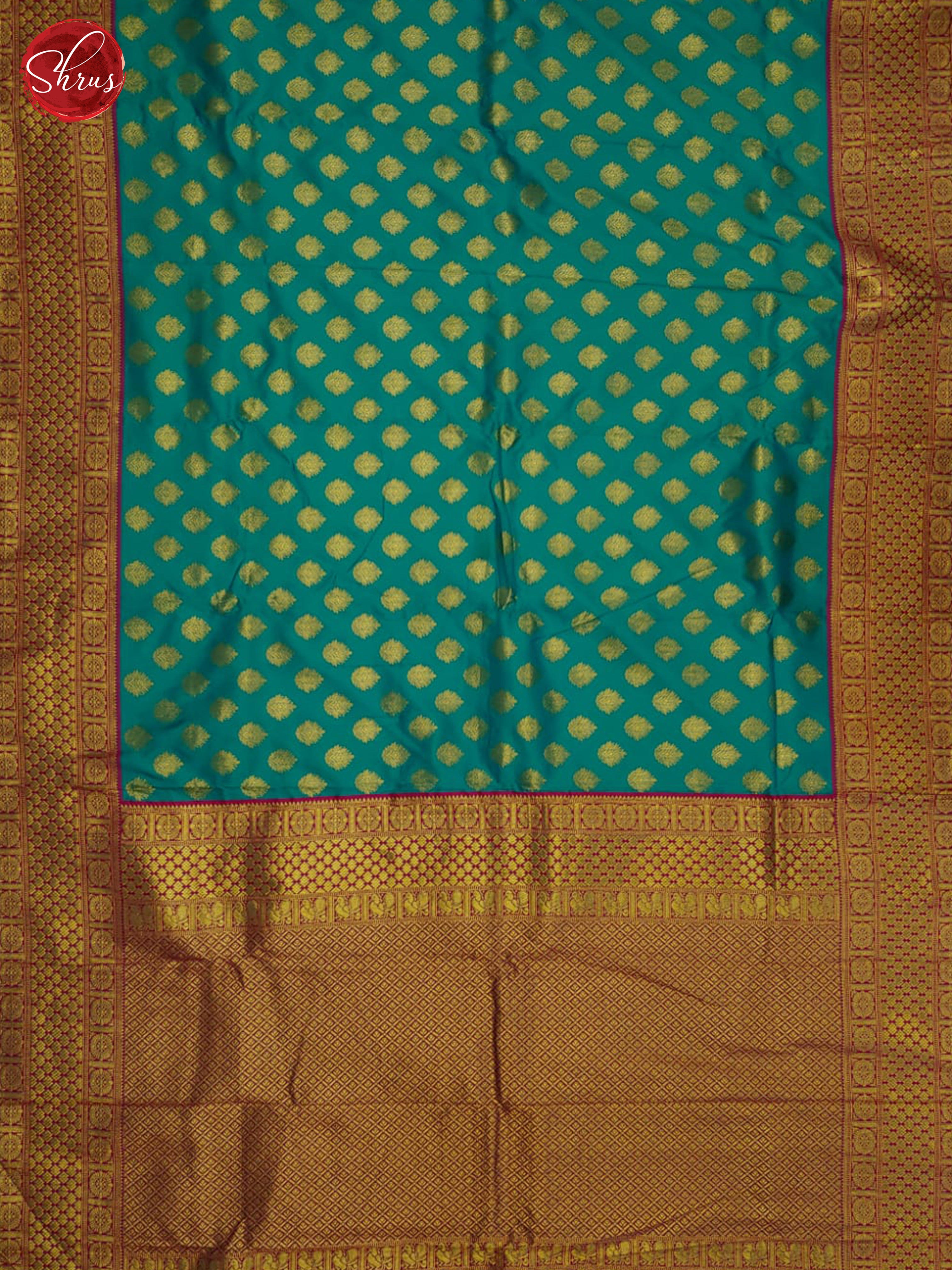 Blue & Purple- Semi kanchipuram saree - Shop on ShrusEternity.com