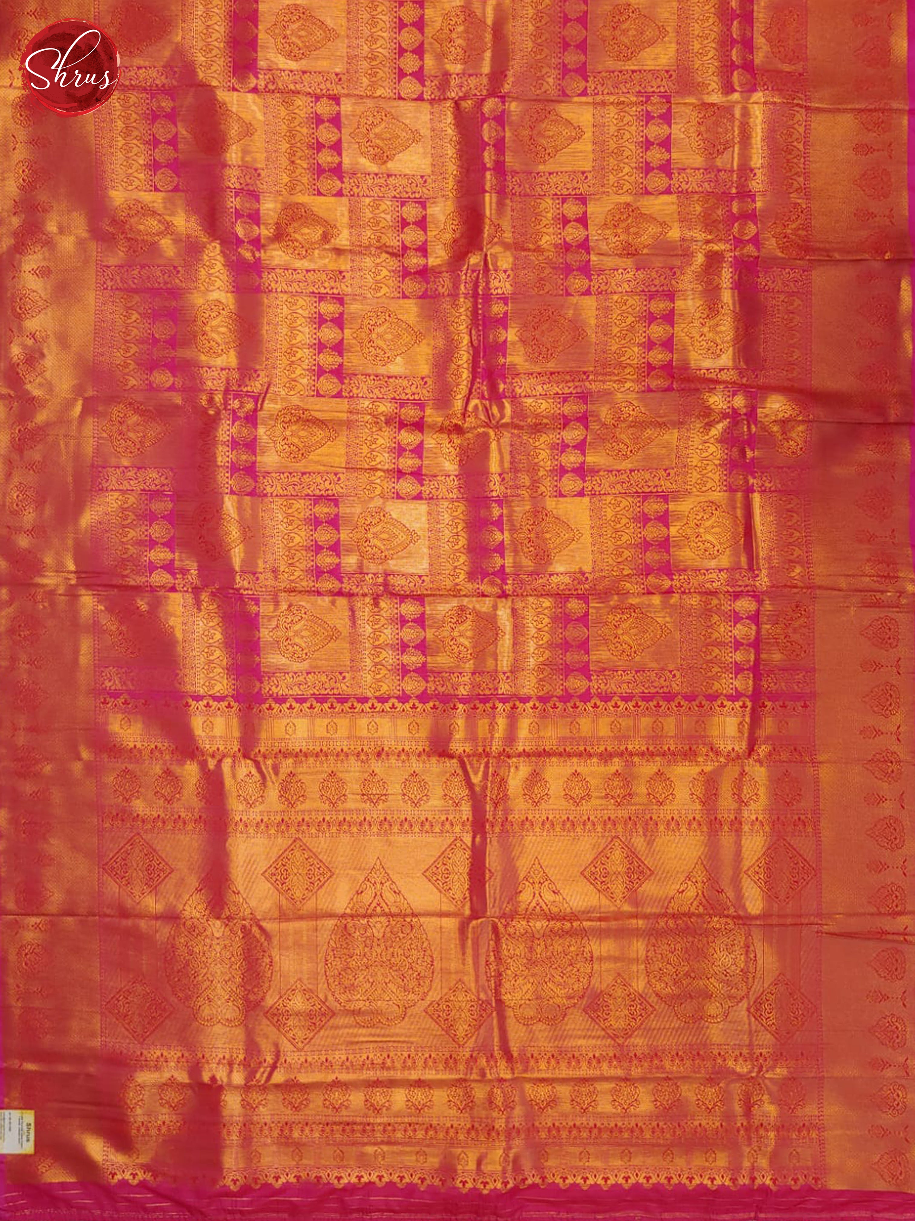 Pink(Single Tone) - Semi kanchipuram saree - Shop on ShrusEternity.com