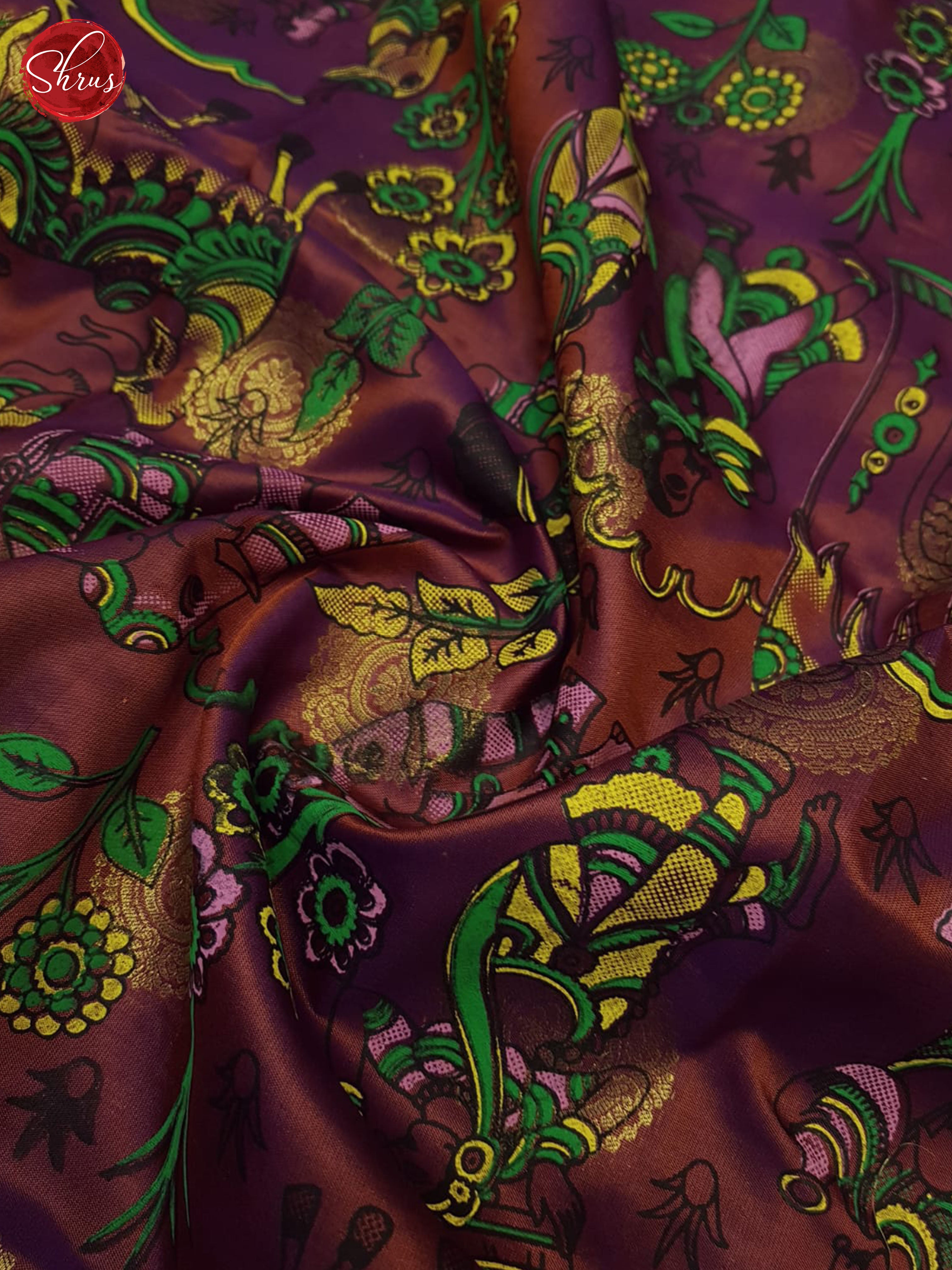 Maroon & Teal - Soft Silk with zari woven floral motifs on the body & Zari Border - Shop on ShrusEternity.com