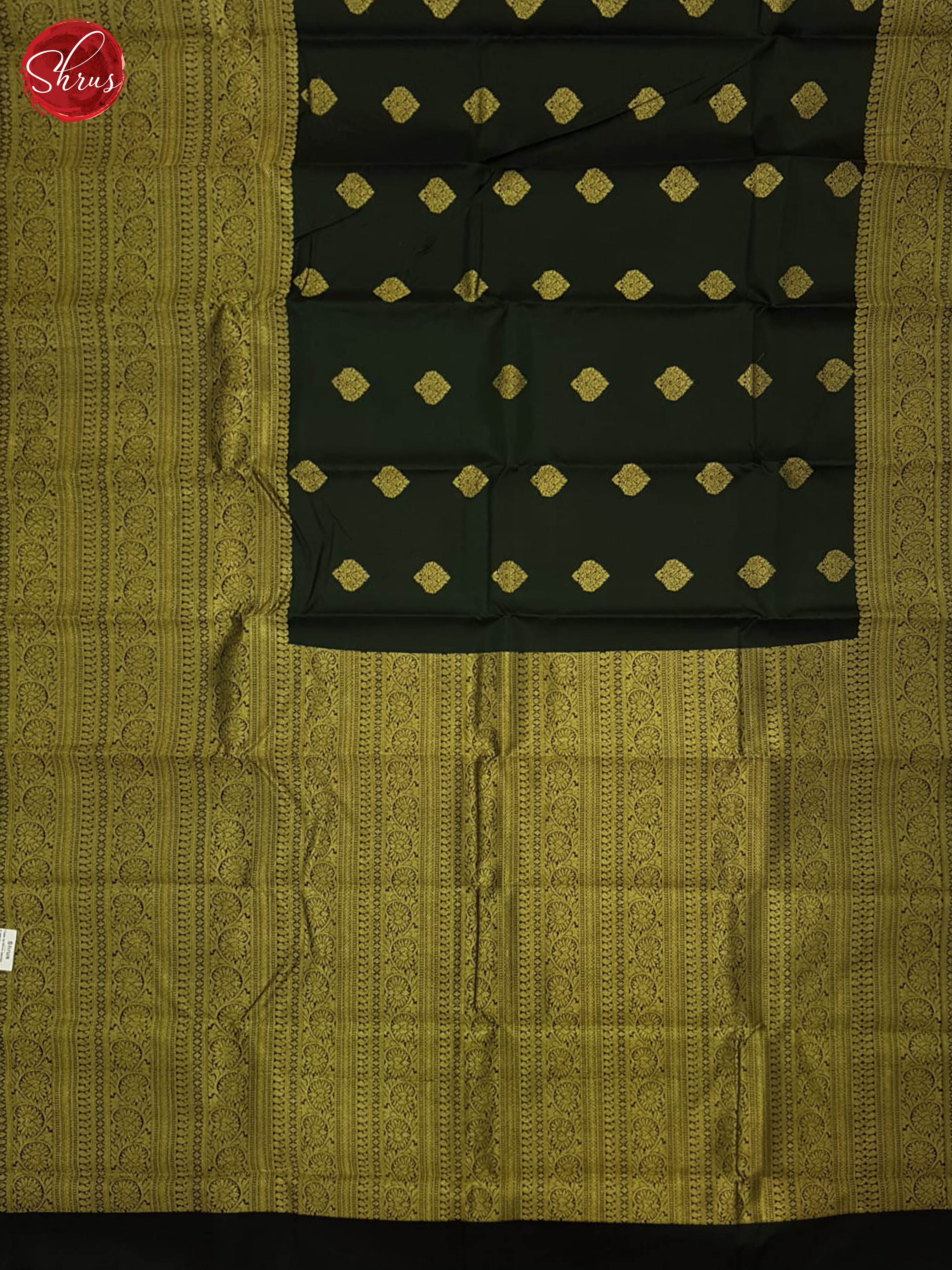 Black(single tone) - Kanchipuram silk saree - Shop on ShrusEternity.com