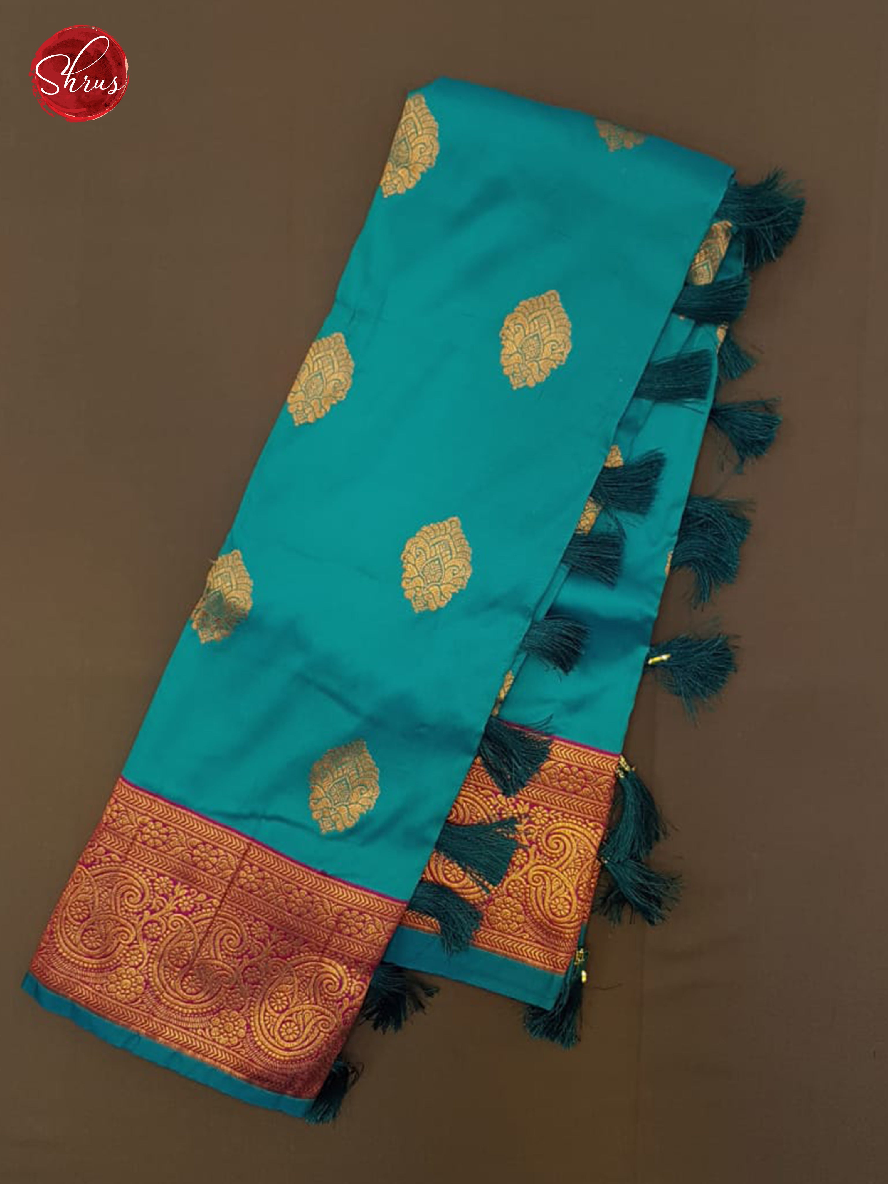 Blue & Purple - Semi kanchipuram saree - Shop on ShrusEternity.com