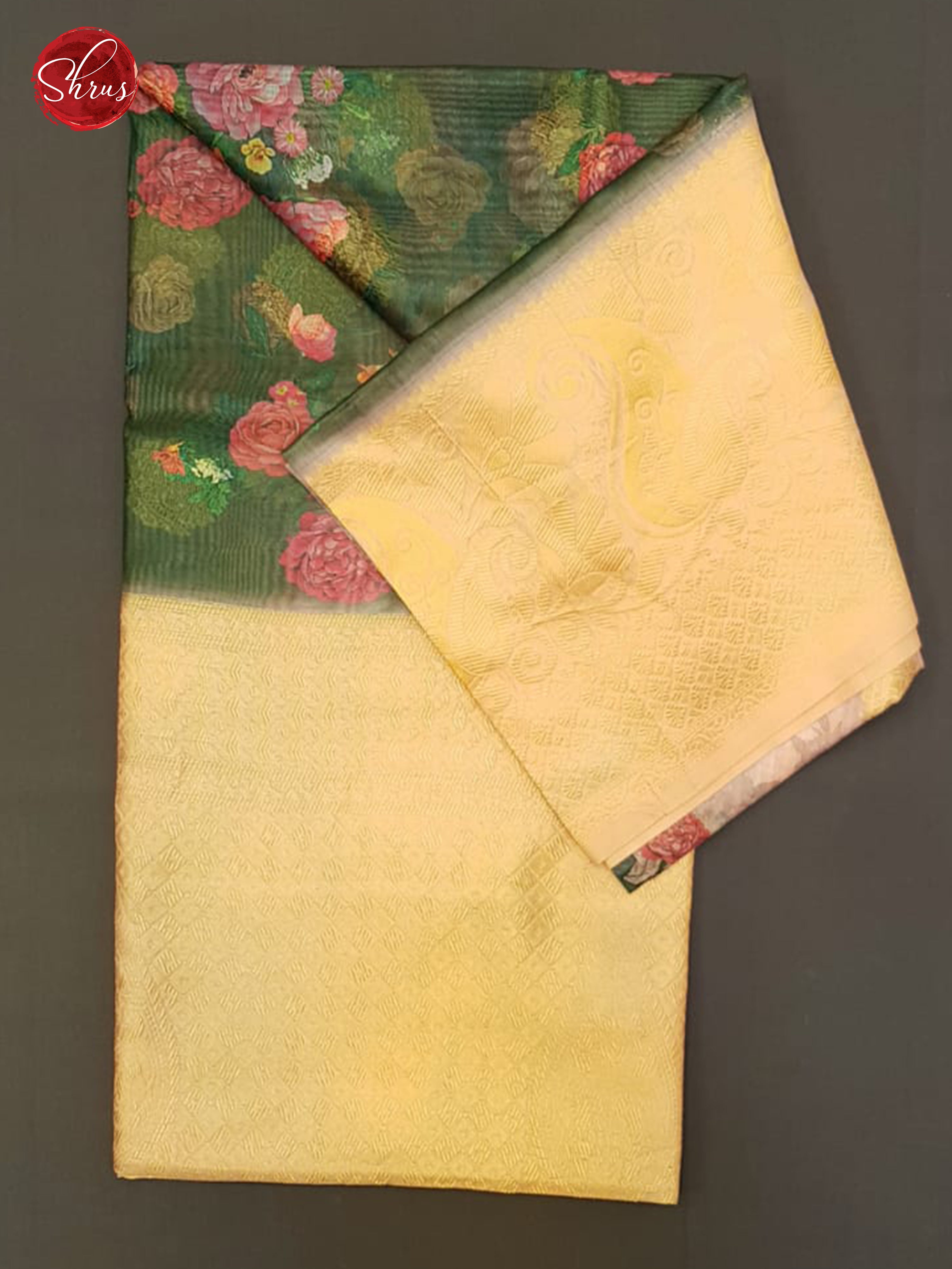 Green & Peach - semi jute sarees - Shop on ShrusEternity.com