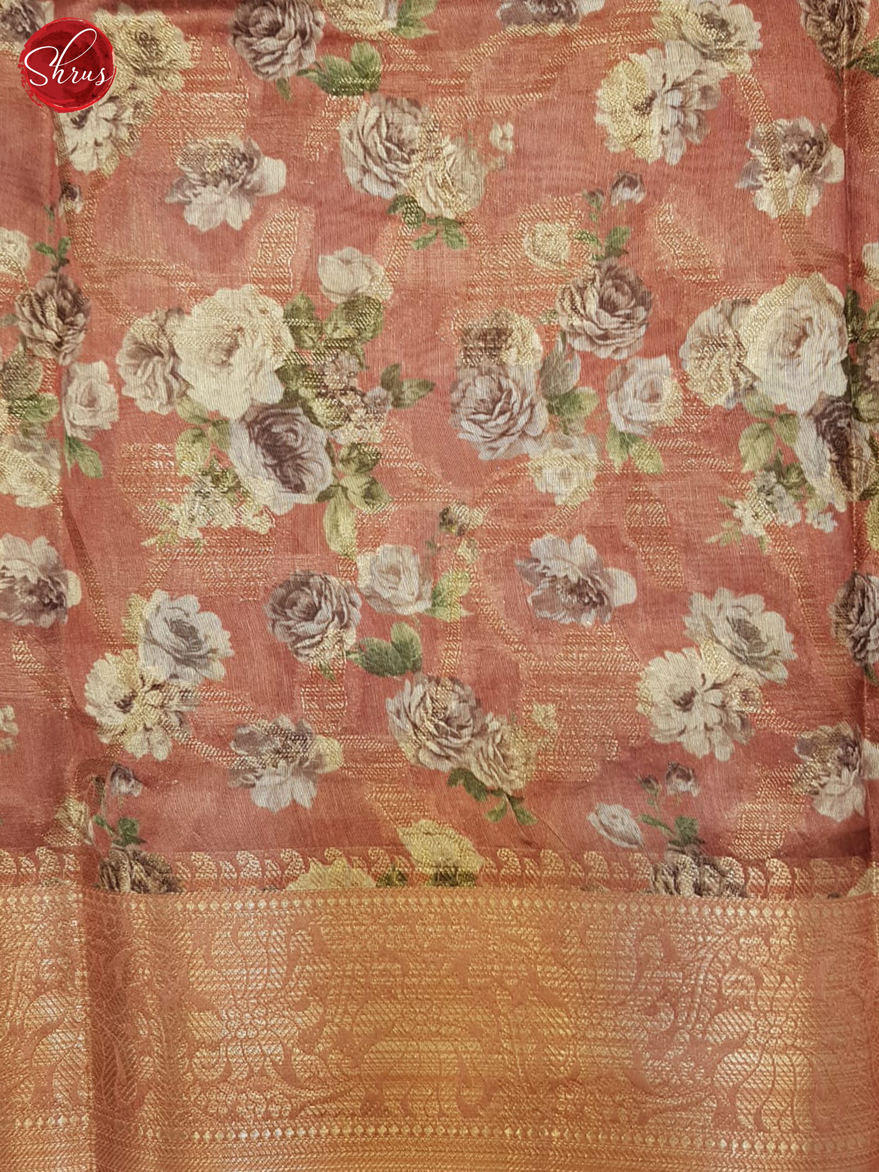 Peachish Pink(Single tone) - Semi Tussar Saree - Shop on ShrusEternity.com