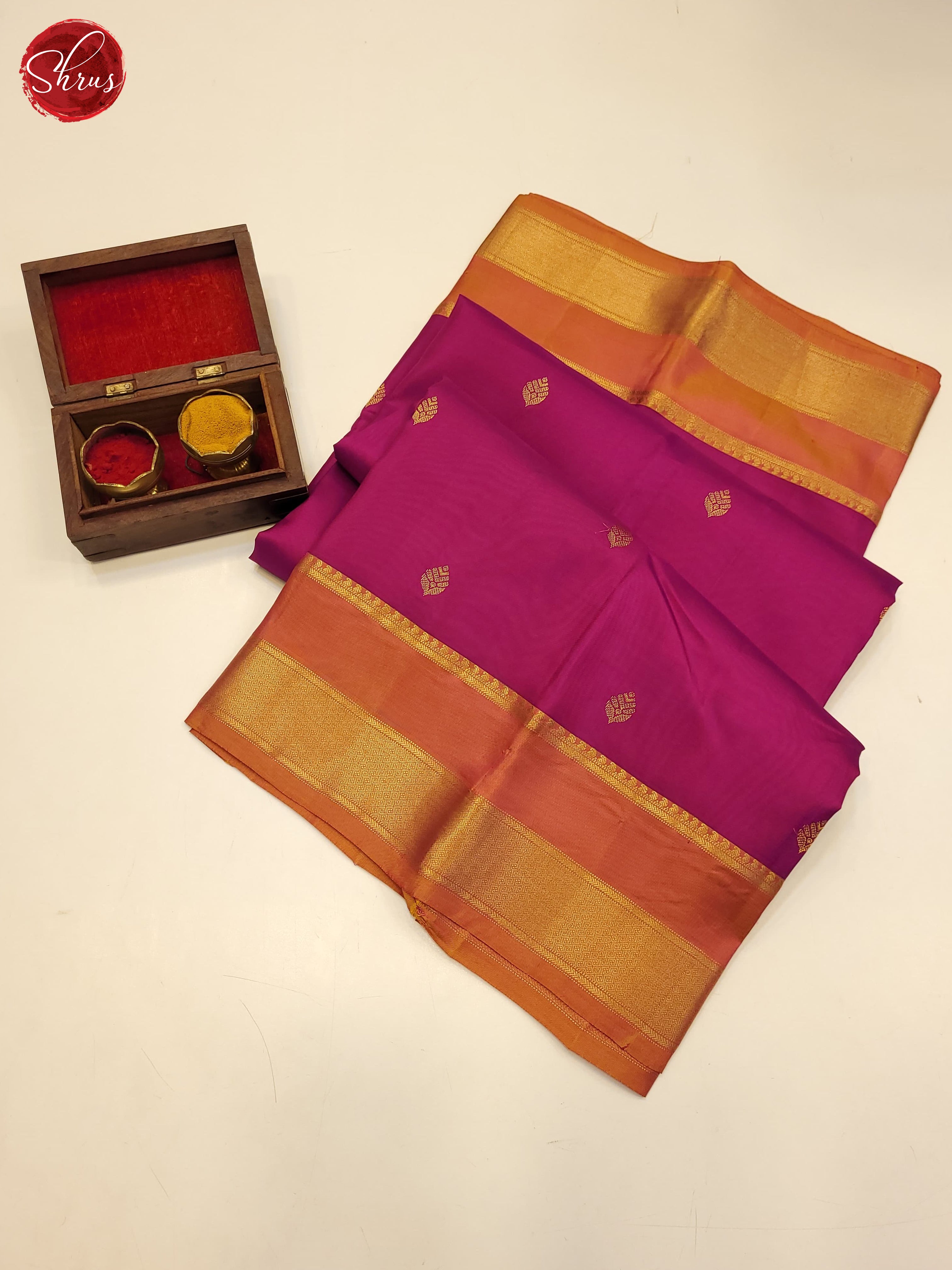 Vadamalli and Orange - kanchipuram silk - Shop on ShrusEternity.com