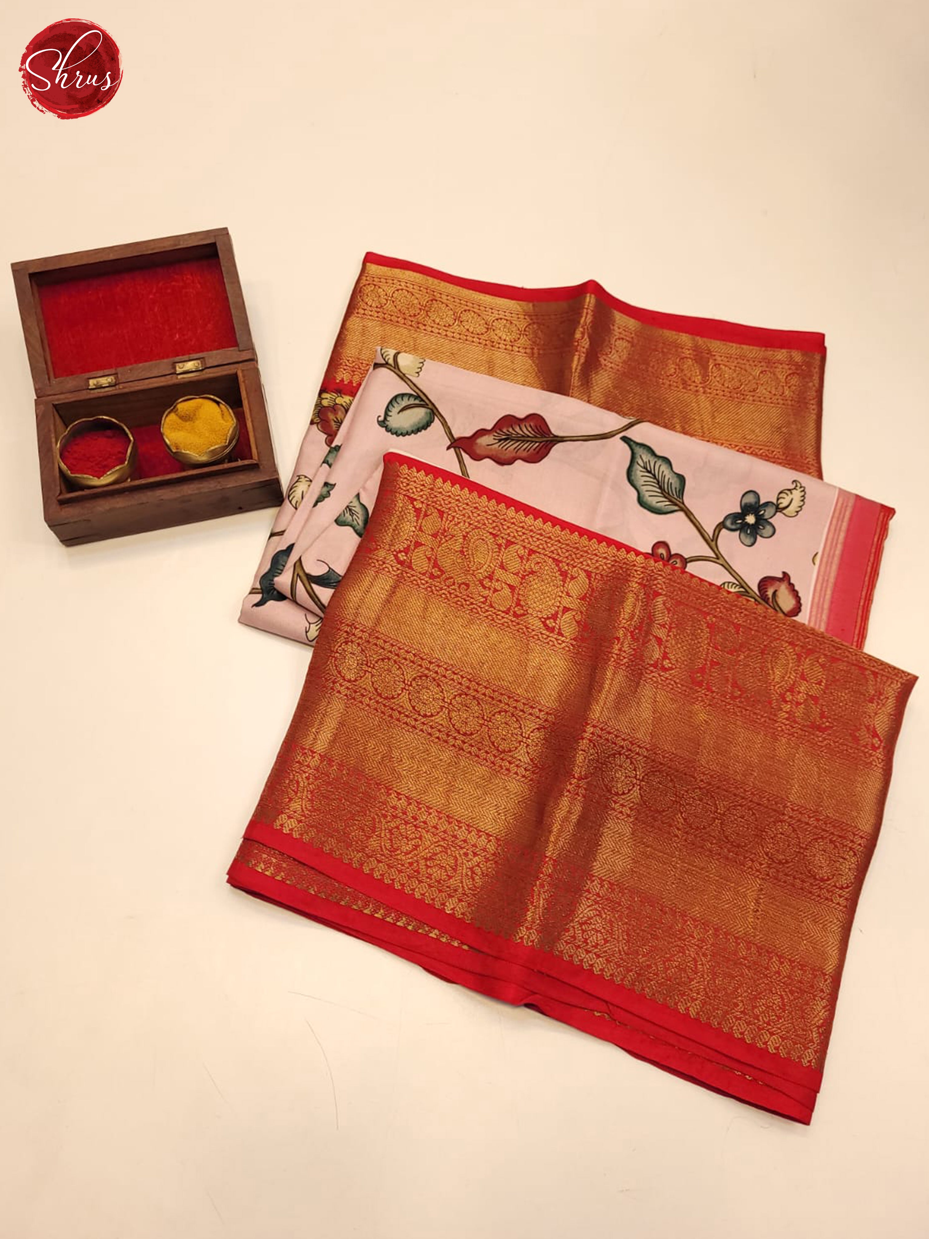 Pink and Red - kanchipuram silk  Saree - Shop on ShrusEternity.com