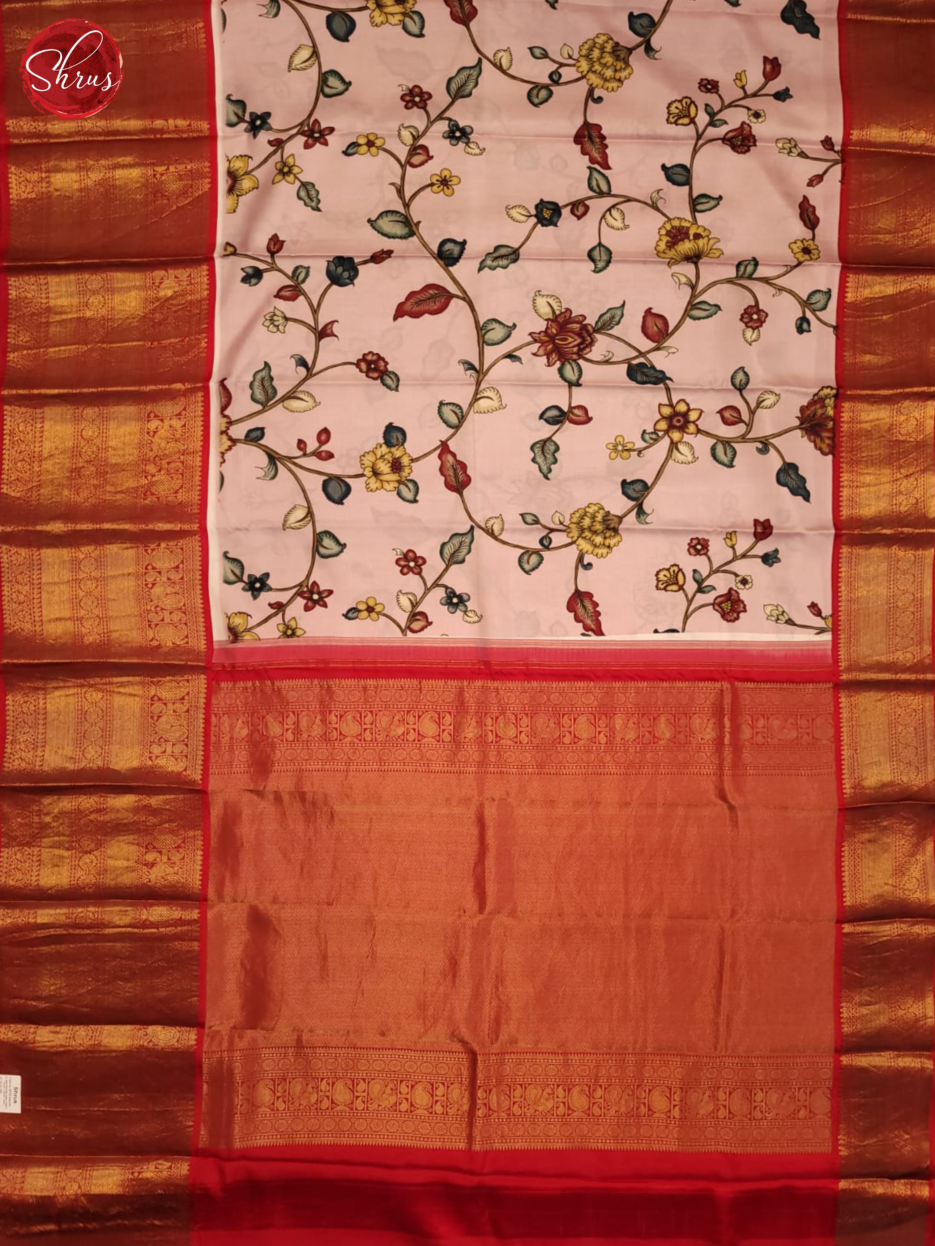 Pink and Red - kanchipuram silk  Saree - Shop on ShrusEternity.com