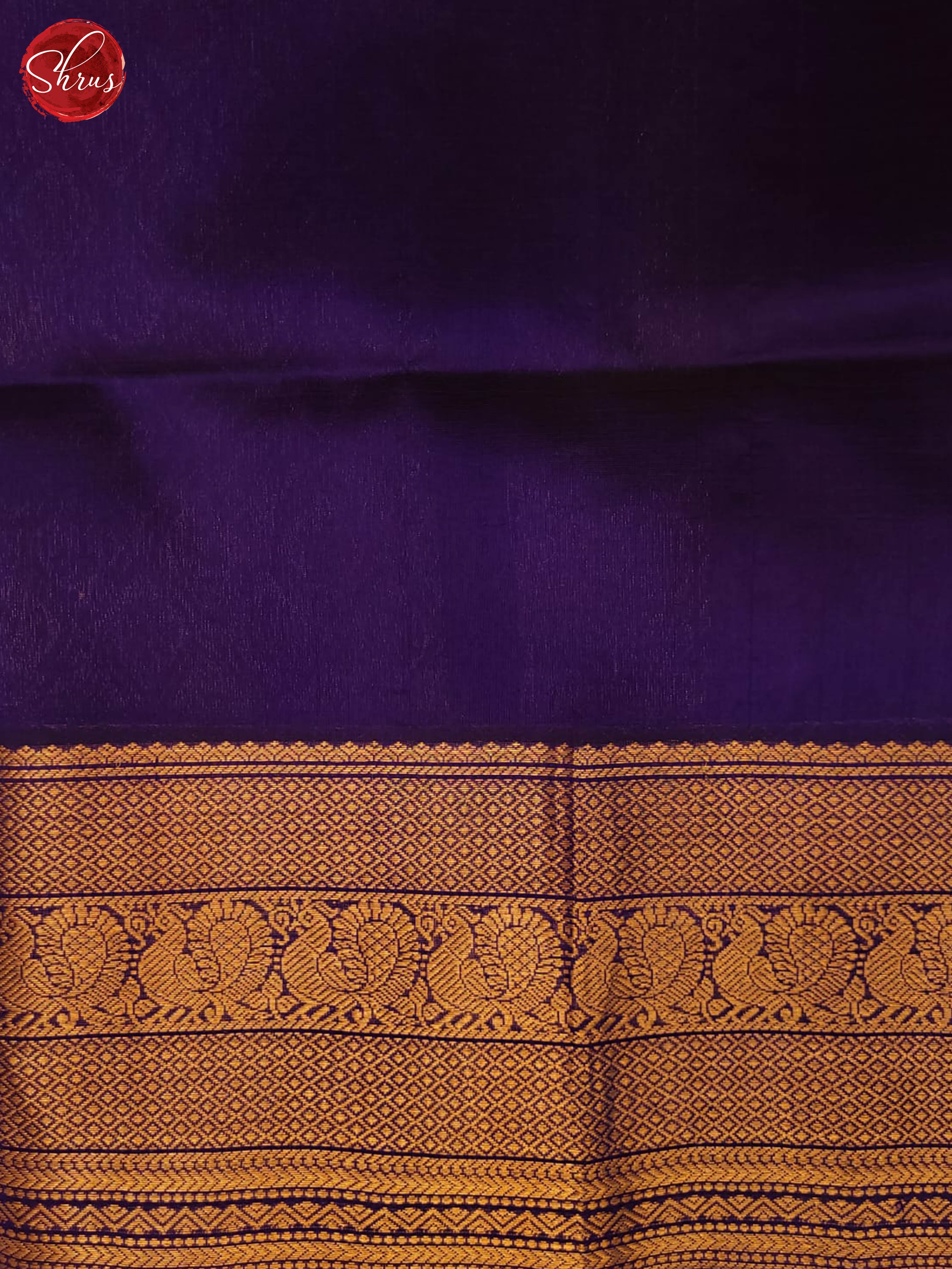 Peachish pink and violet- Silk Cotton saree - Shop on ShrusEternity.com