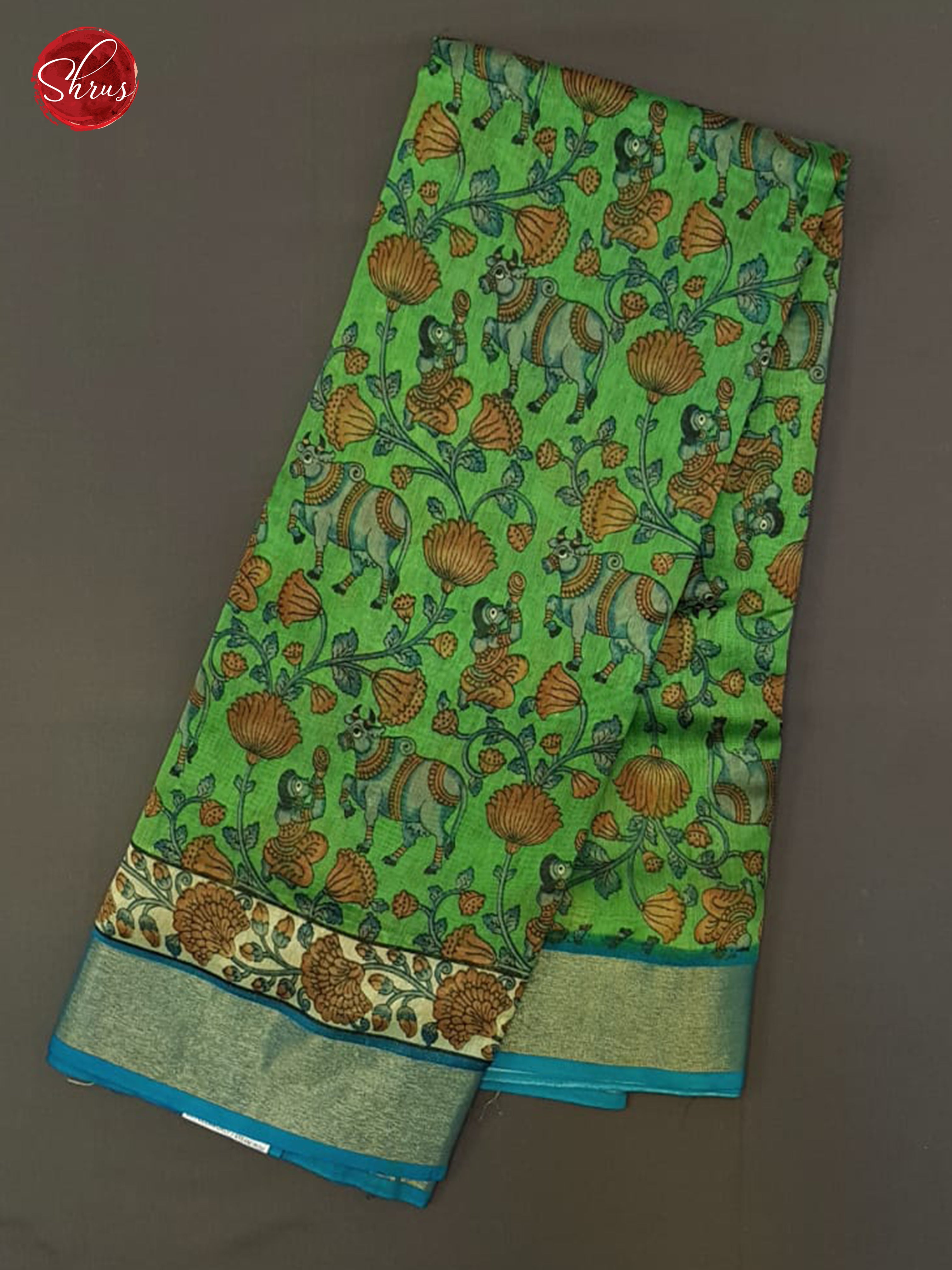 Green & Blue - Moonga Silk Sarees - Shop on ShrusEternity.com
