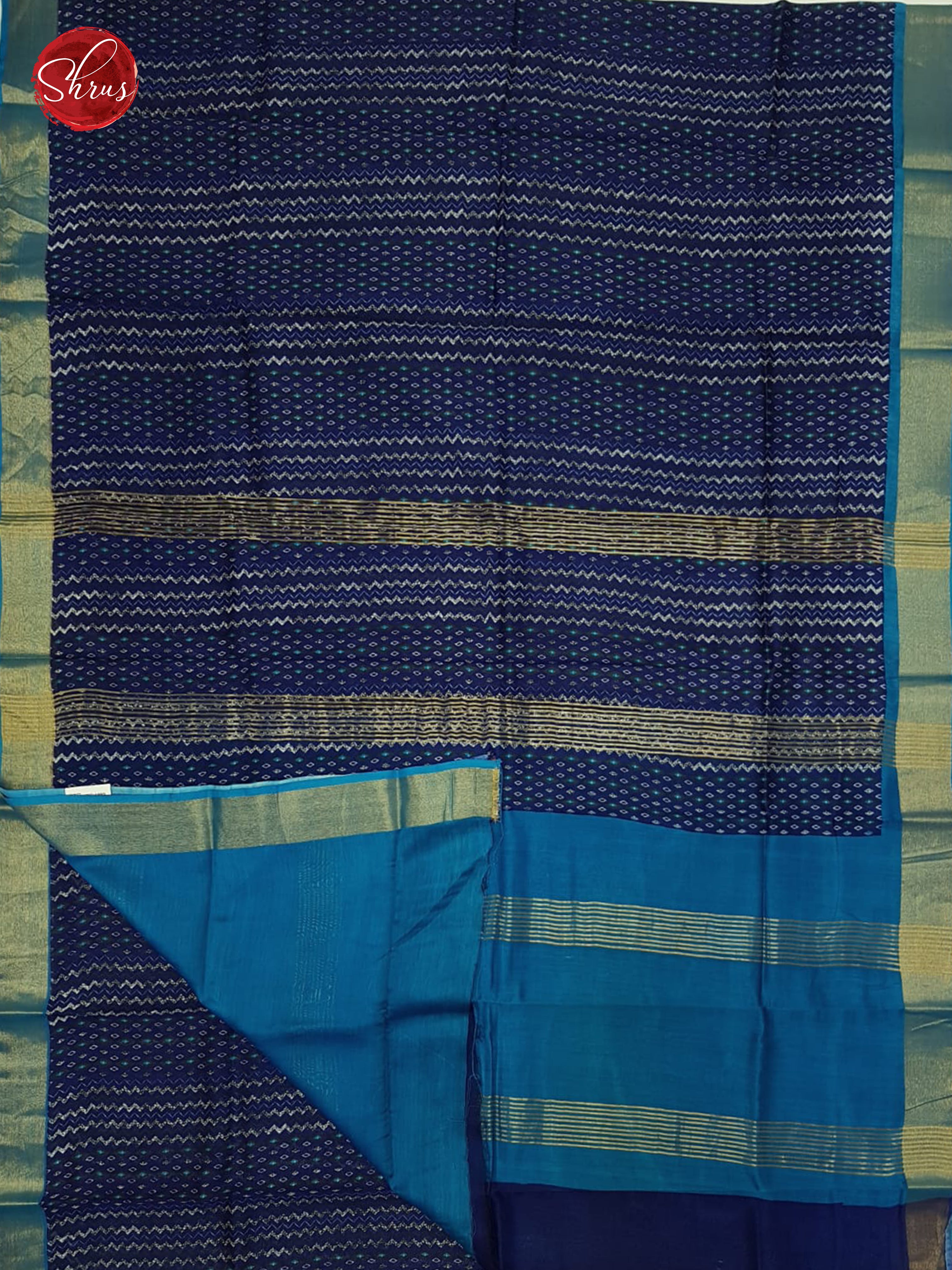 Dark Blue & Blue - Moonga Silk Sarees - Shop on ShrusEternity.com