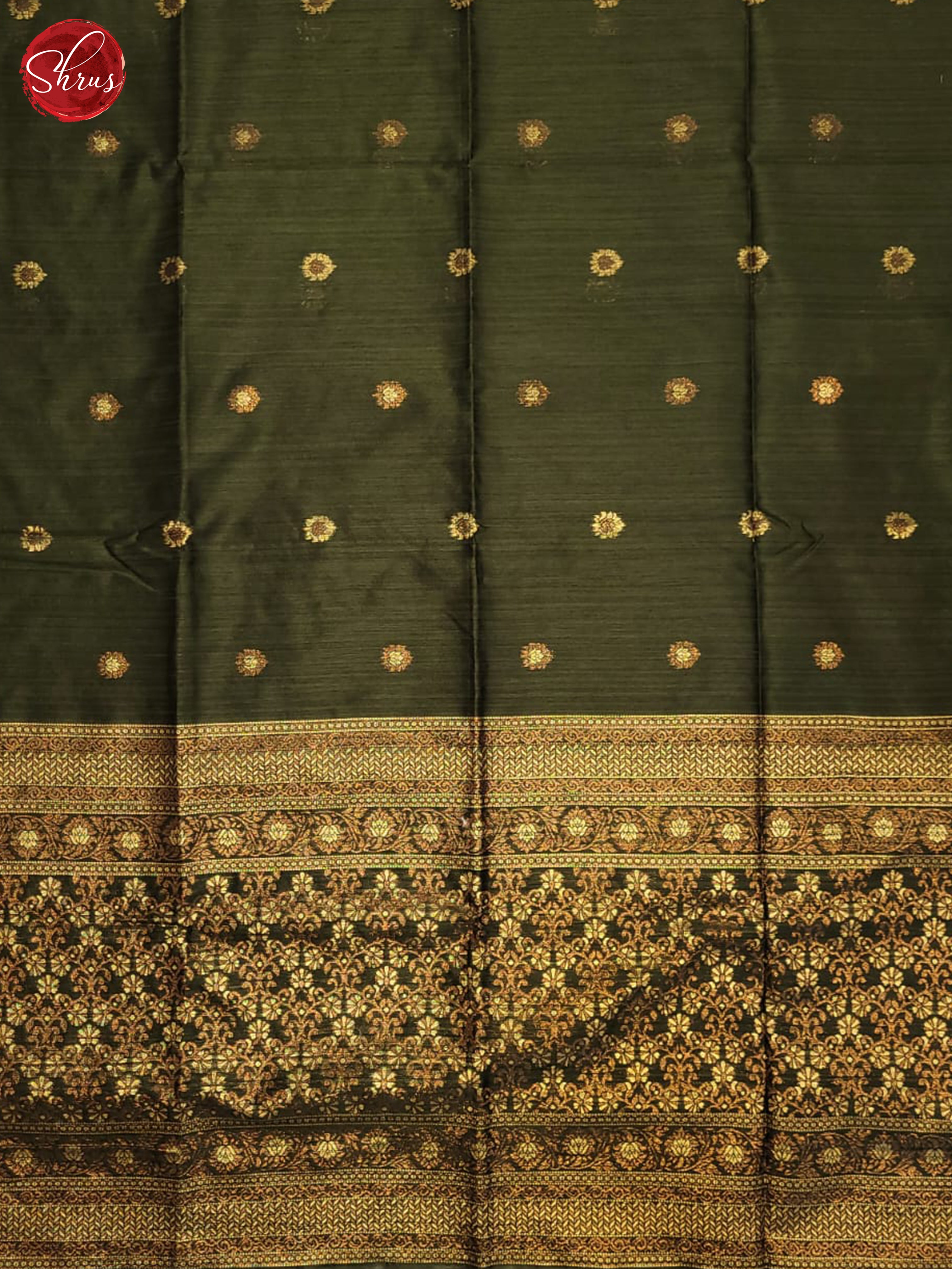 Green(Single Tone) - Semi Raw silk Saree - Shop on ShrusEternity.com