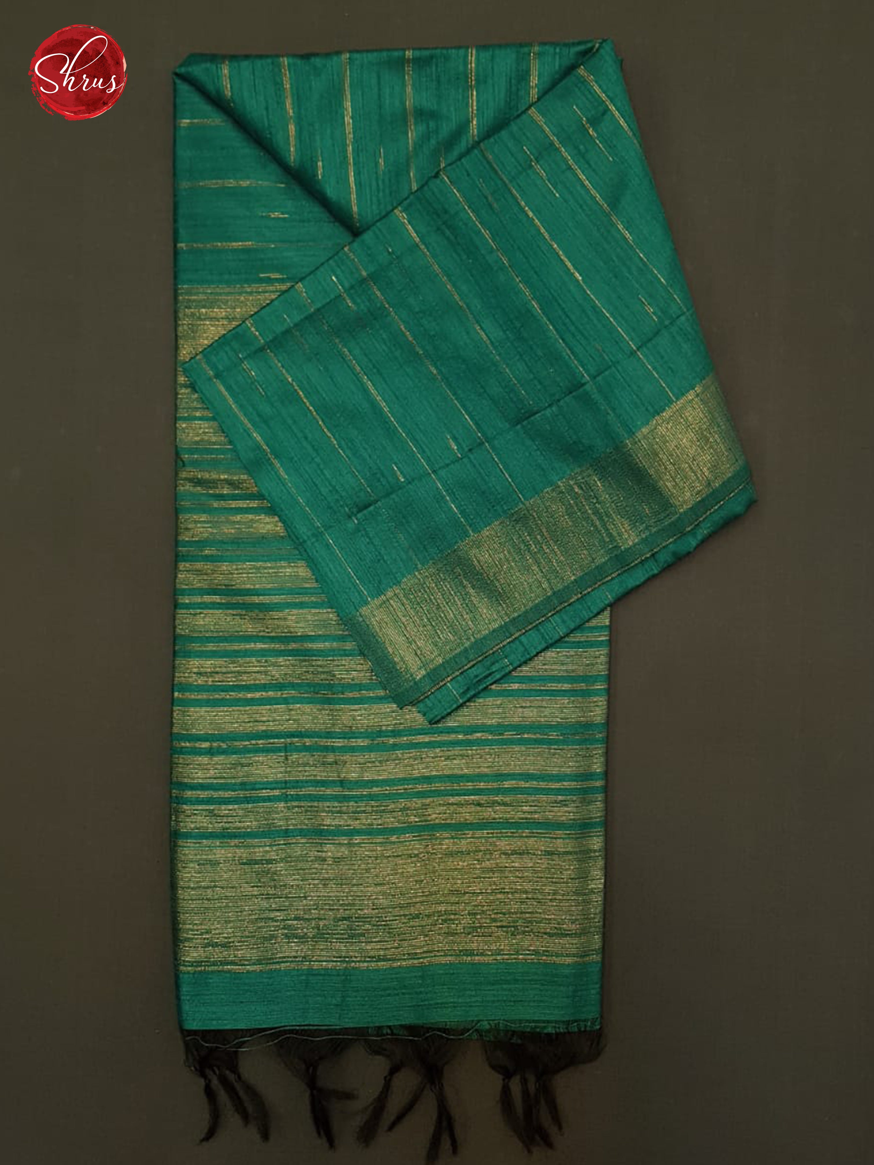 Green(Single Tone) - Semi Raw Silk Saree - Shop on ShrusEternity.com